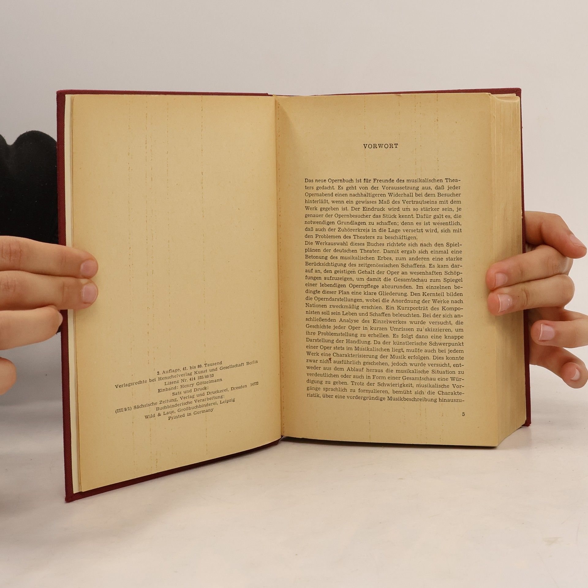 Günter Hausswald Das neue Opernbuch