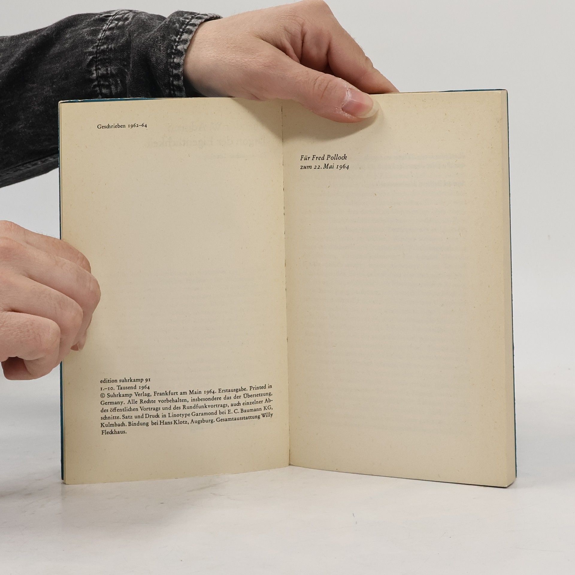 Theodor W. Adorno Jargon der Eigentlichkeit. Zur deutschen Ideologie