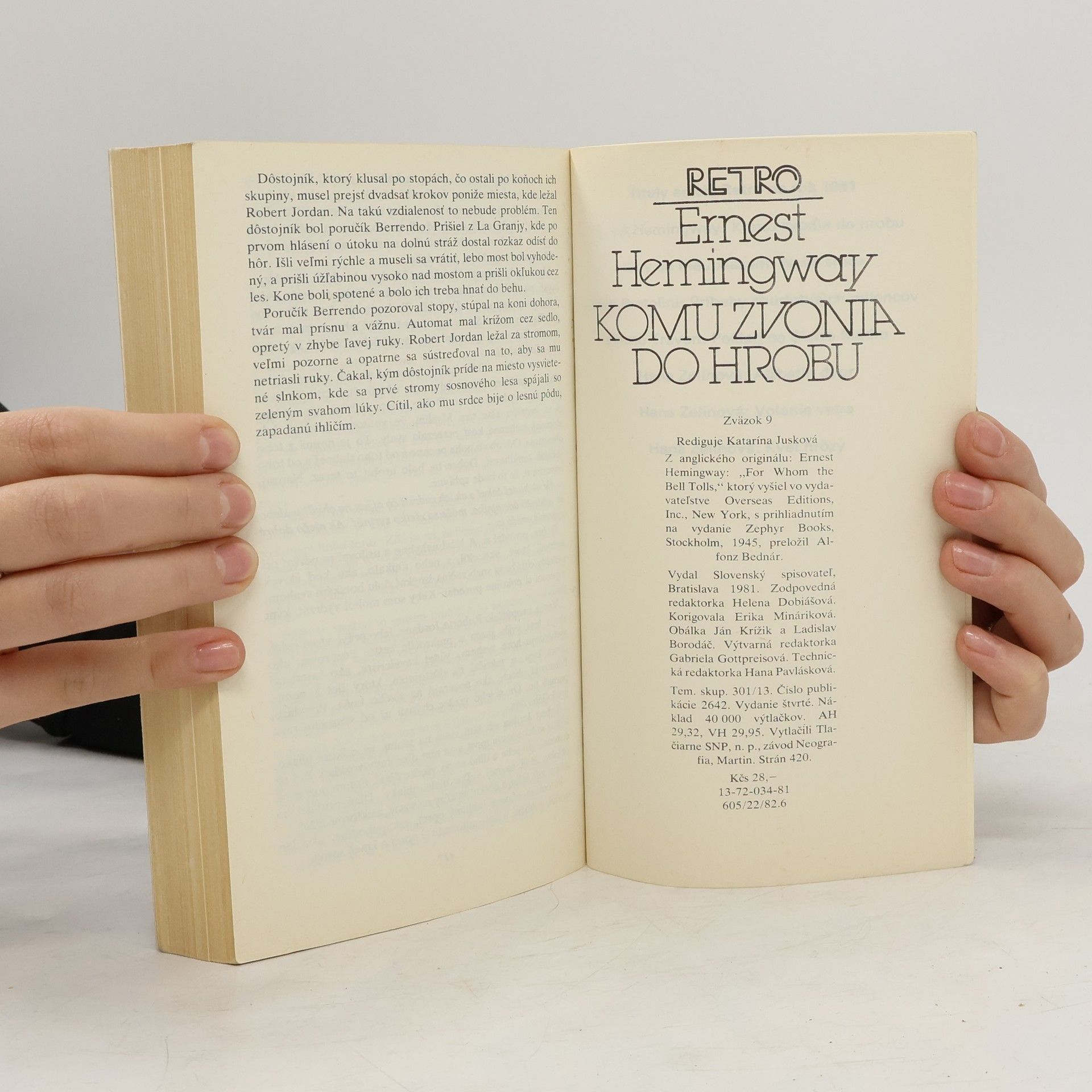 Ernest Hemingway Komu zvonia do hrobu