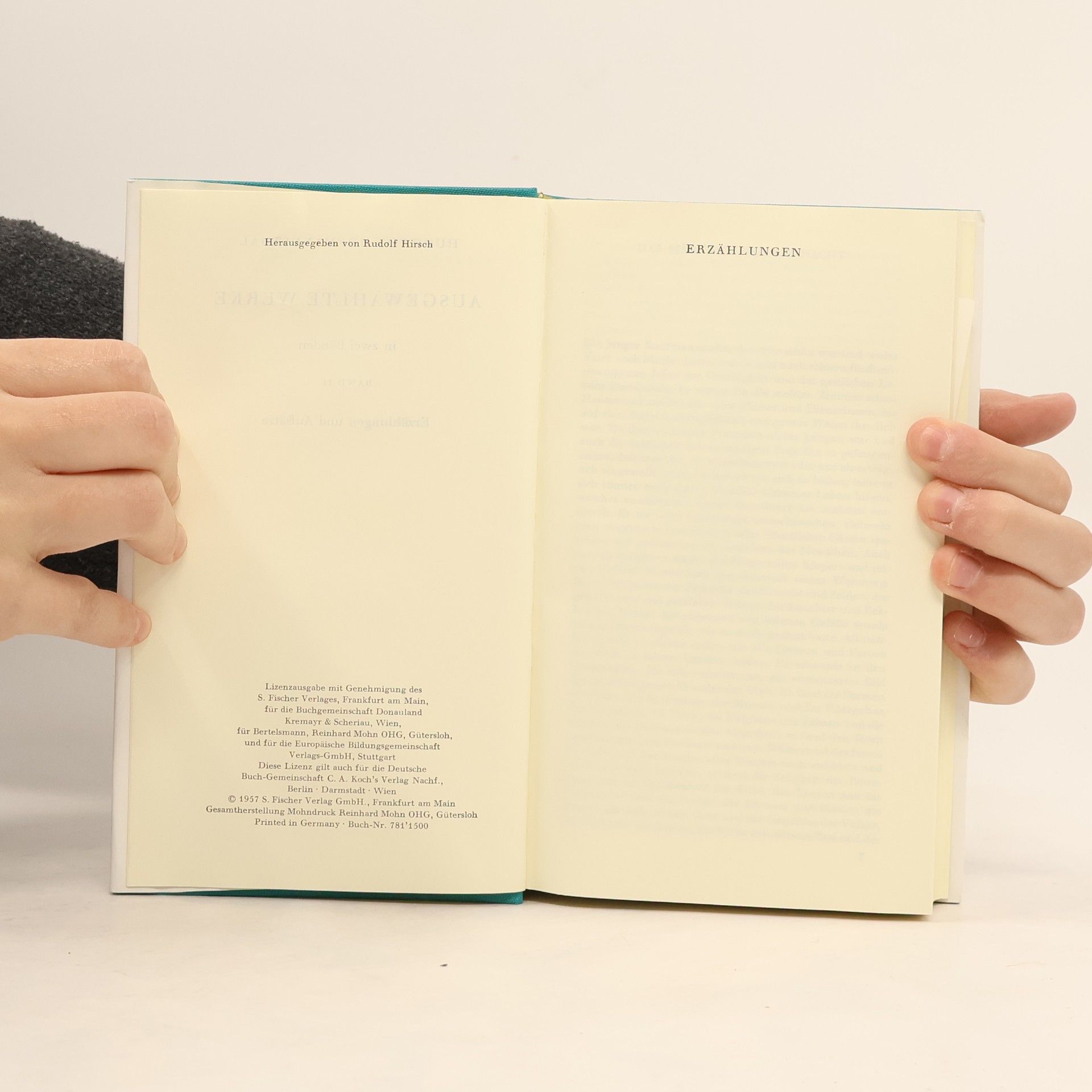Hugo von Hofmannsthal Ausgewählte Werke in zwei Bänden II. Erzählungen und Aufsätze