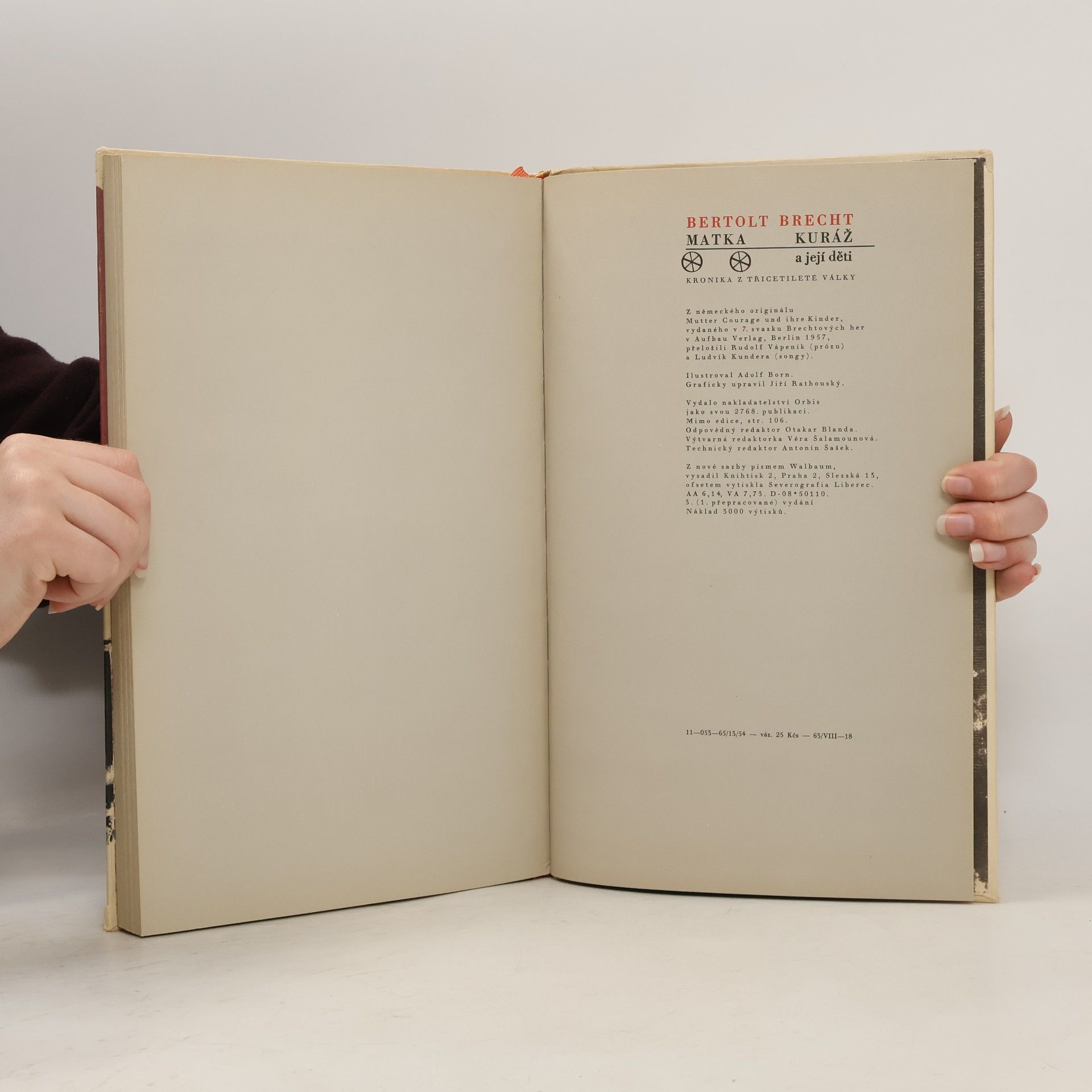 Bertolt Brecht Matka Kuráž a její děti. Kronika z třicetileté války
