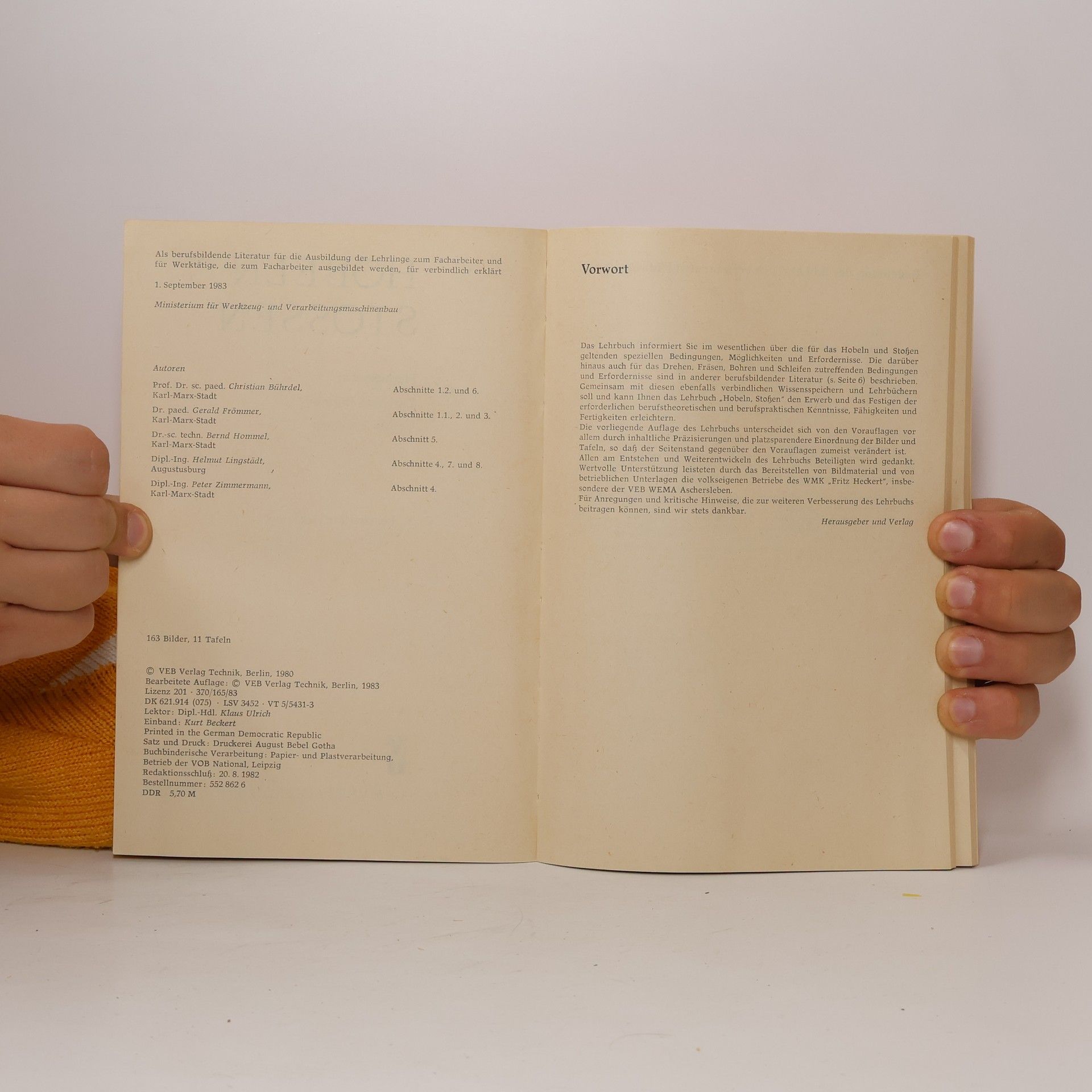 Kolektiv autorů  Lehrbuch für die Berufsbildung: Hobeln Stossen