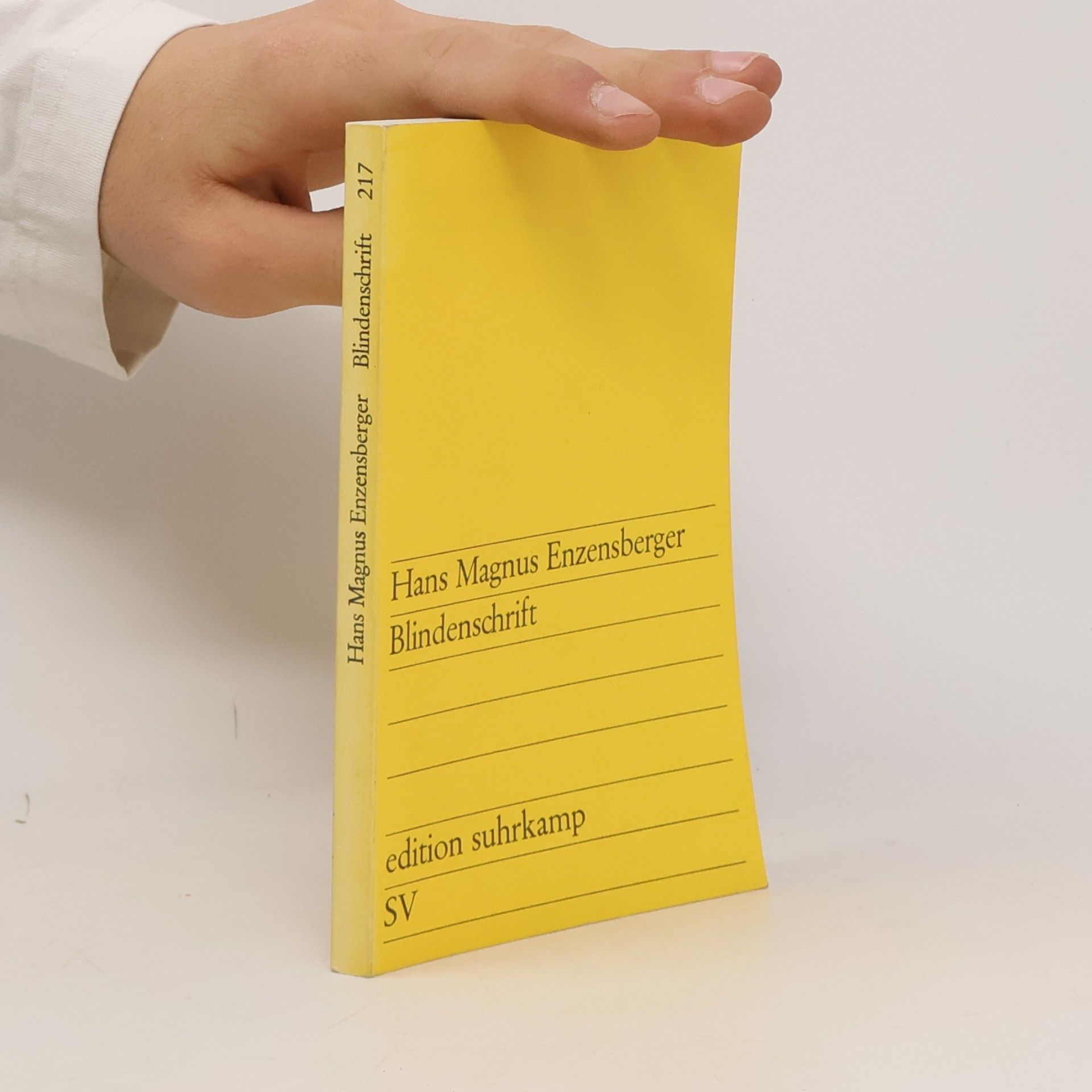 Hans Magnus Enzensberger Blindenschrift