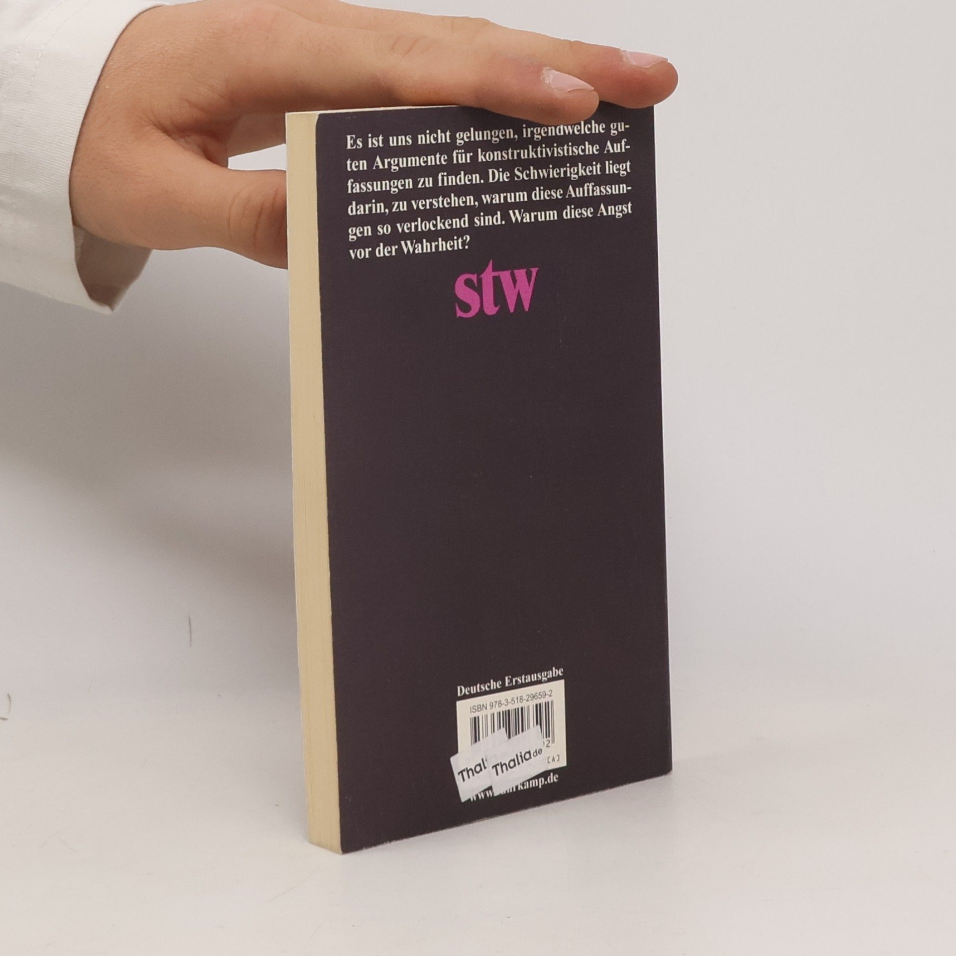 Paul Artin Boghossian Suhrkamp Taschenbuch Wissenschaft: Angst vor der Wahrheit