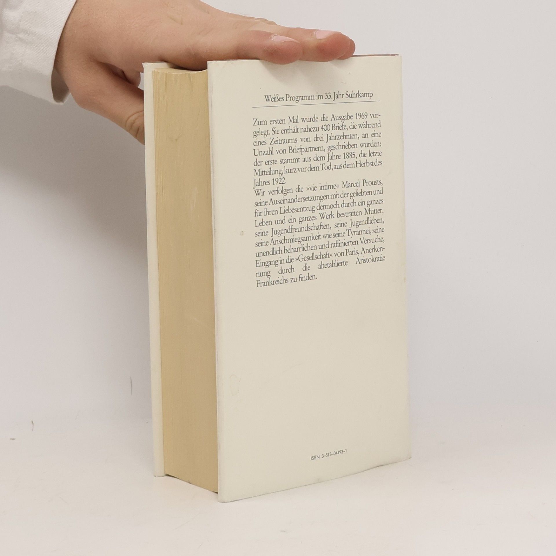 Marcel Proust Weißes Programm: Briefe zum Leben