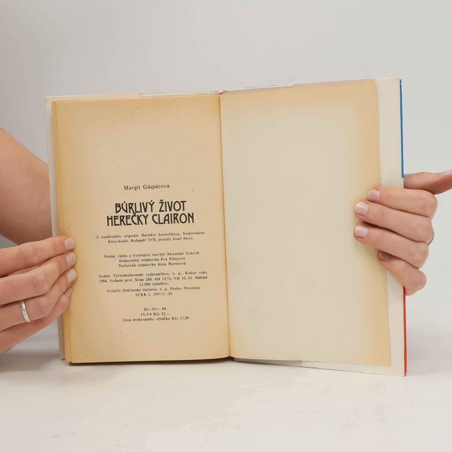 Margit Gáspárová Búrlivý život herečky Clairon