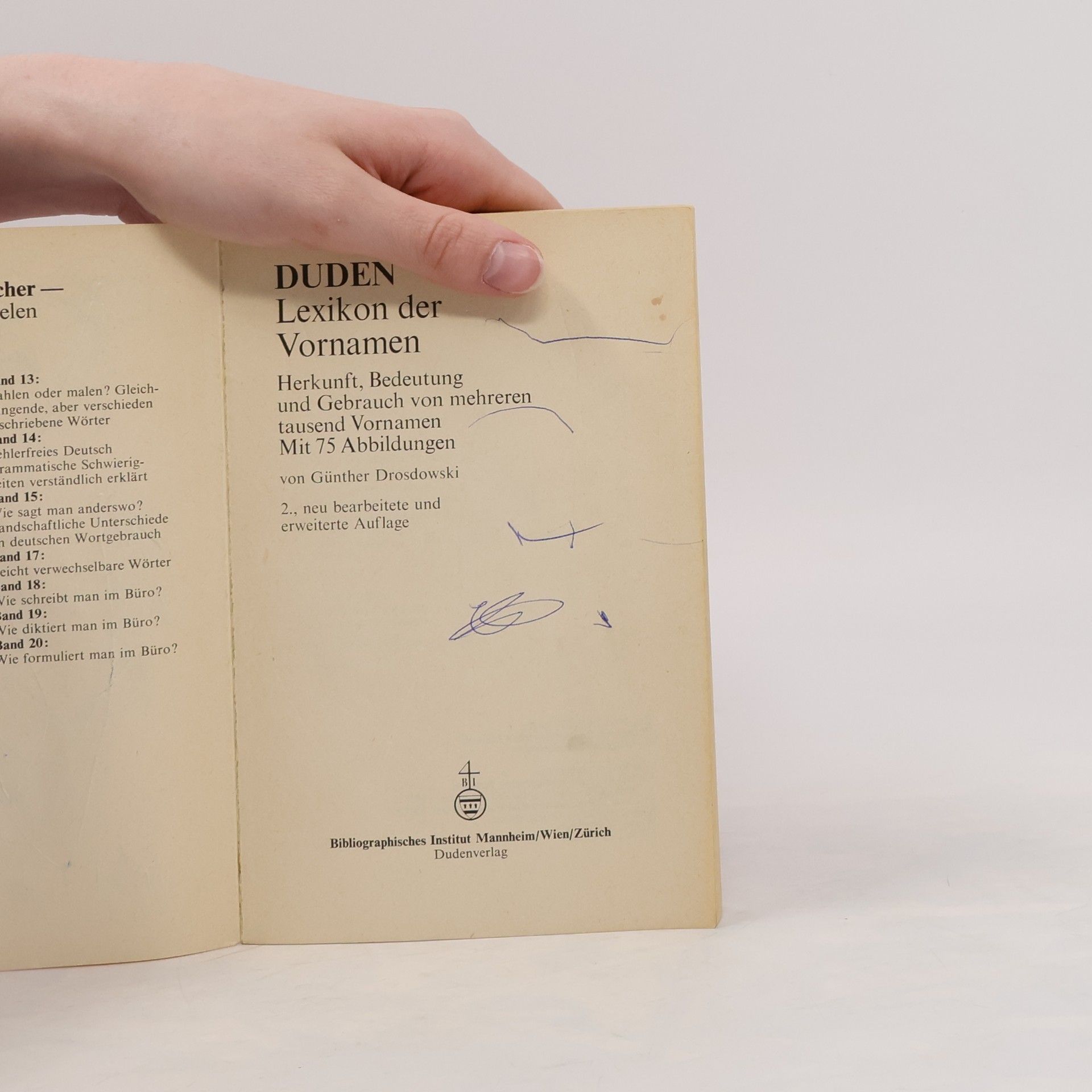 Günther Drosdowski Lexikon der Vornamen