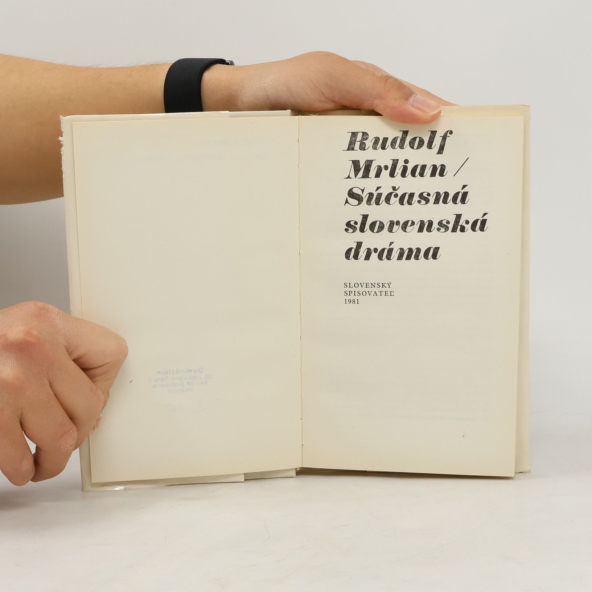Rudolf Mrlian Súčasná slovenská dráma
