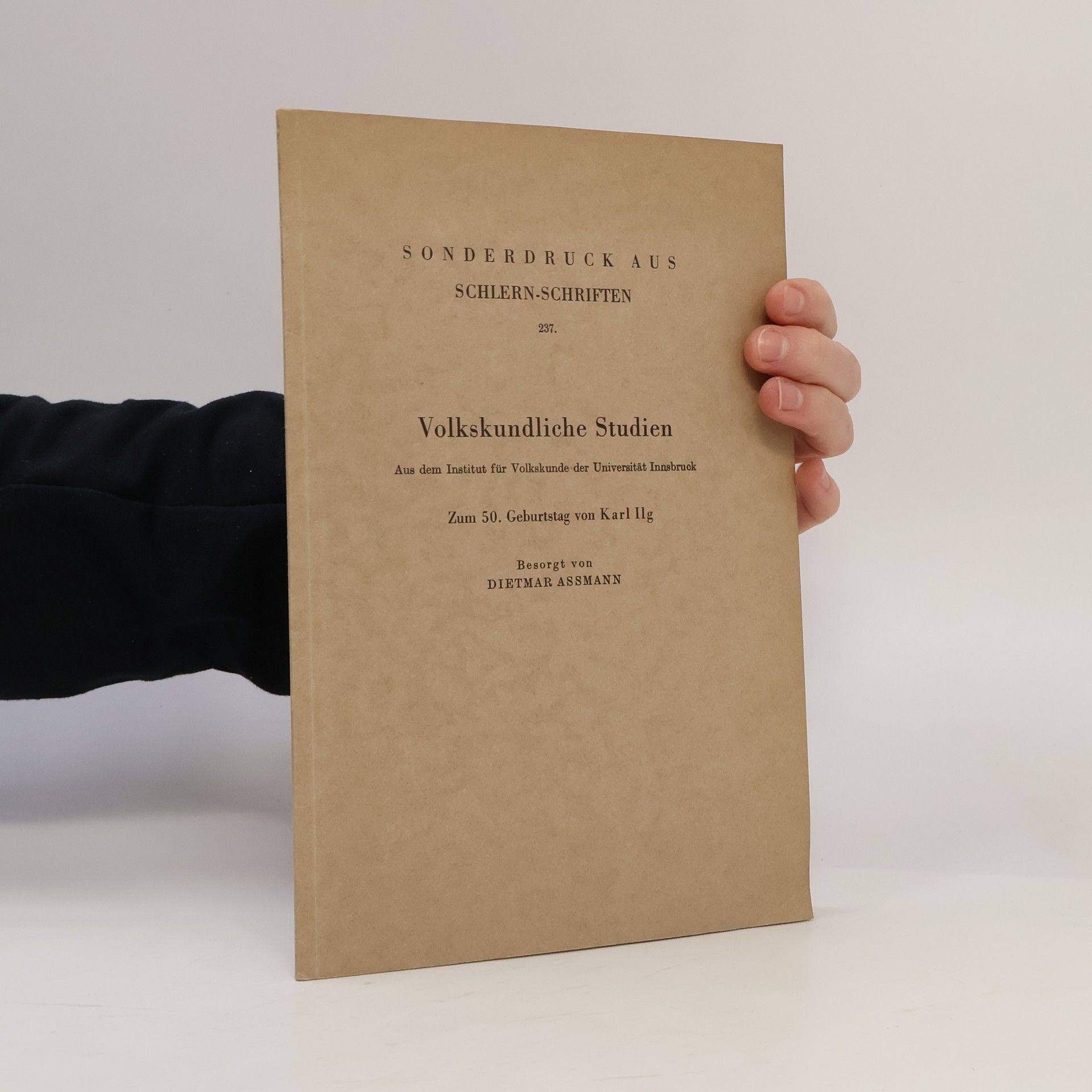 Various authors Volkskundliche Studien
