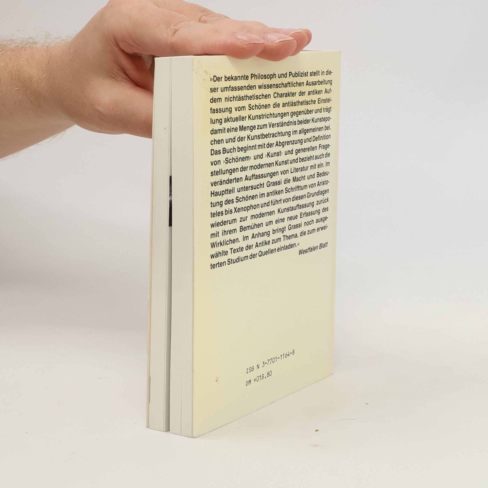 Ernesto Grassi Die Theorie des Schönen in der Antike
