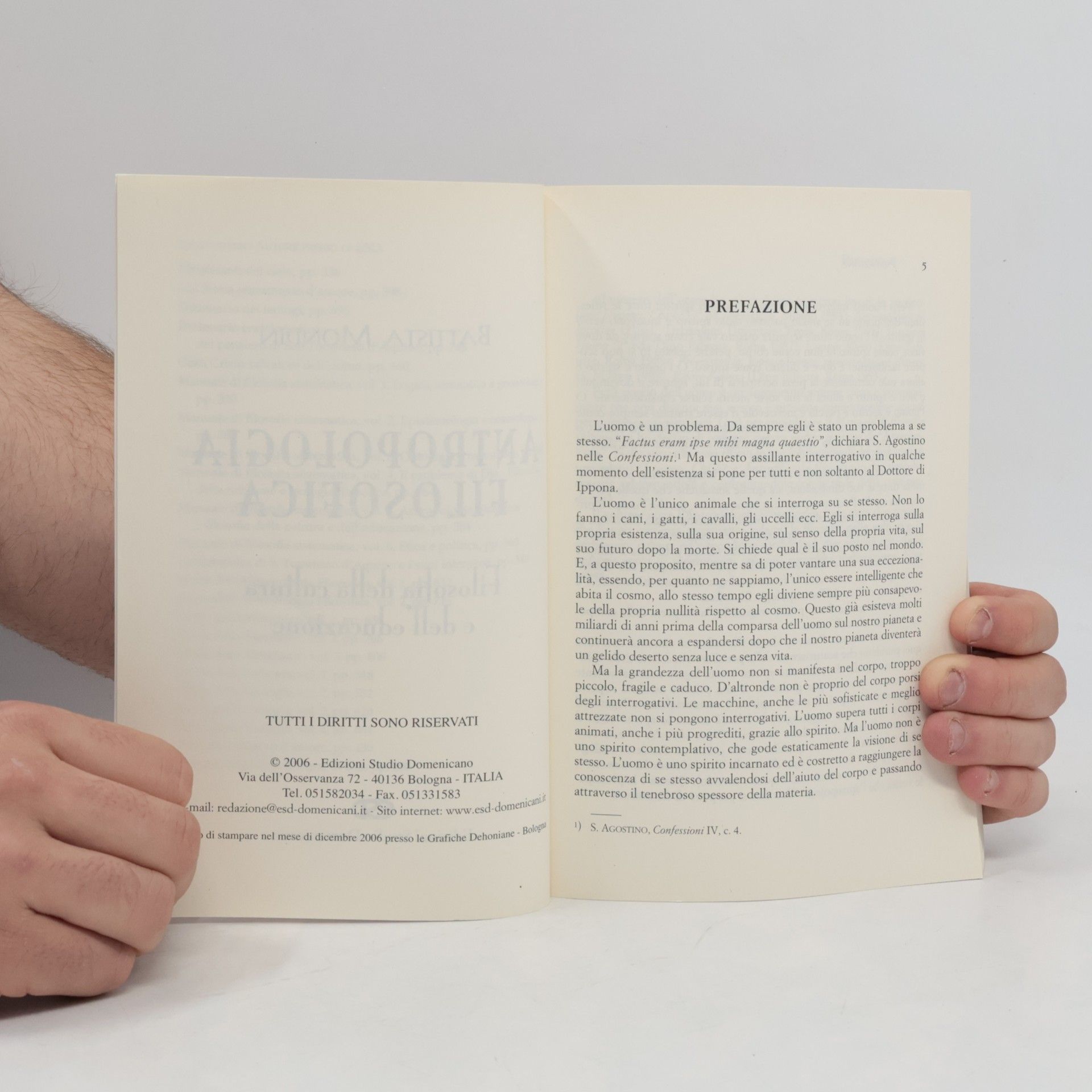 Battista Mondin Manuale di filosofia sistematica - 5: Antropologia filosofica