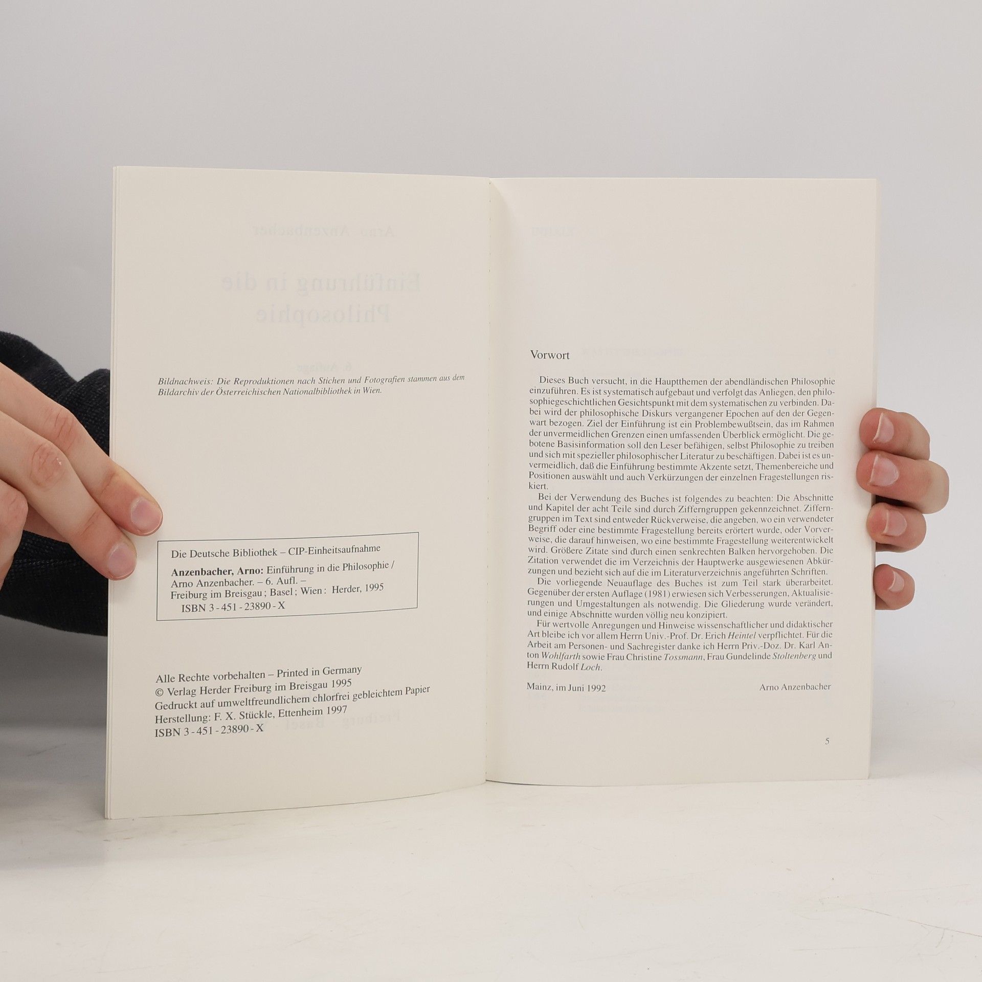 Arno Anzenbacher Einführung in die Philosophie