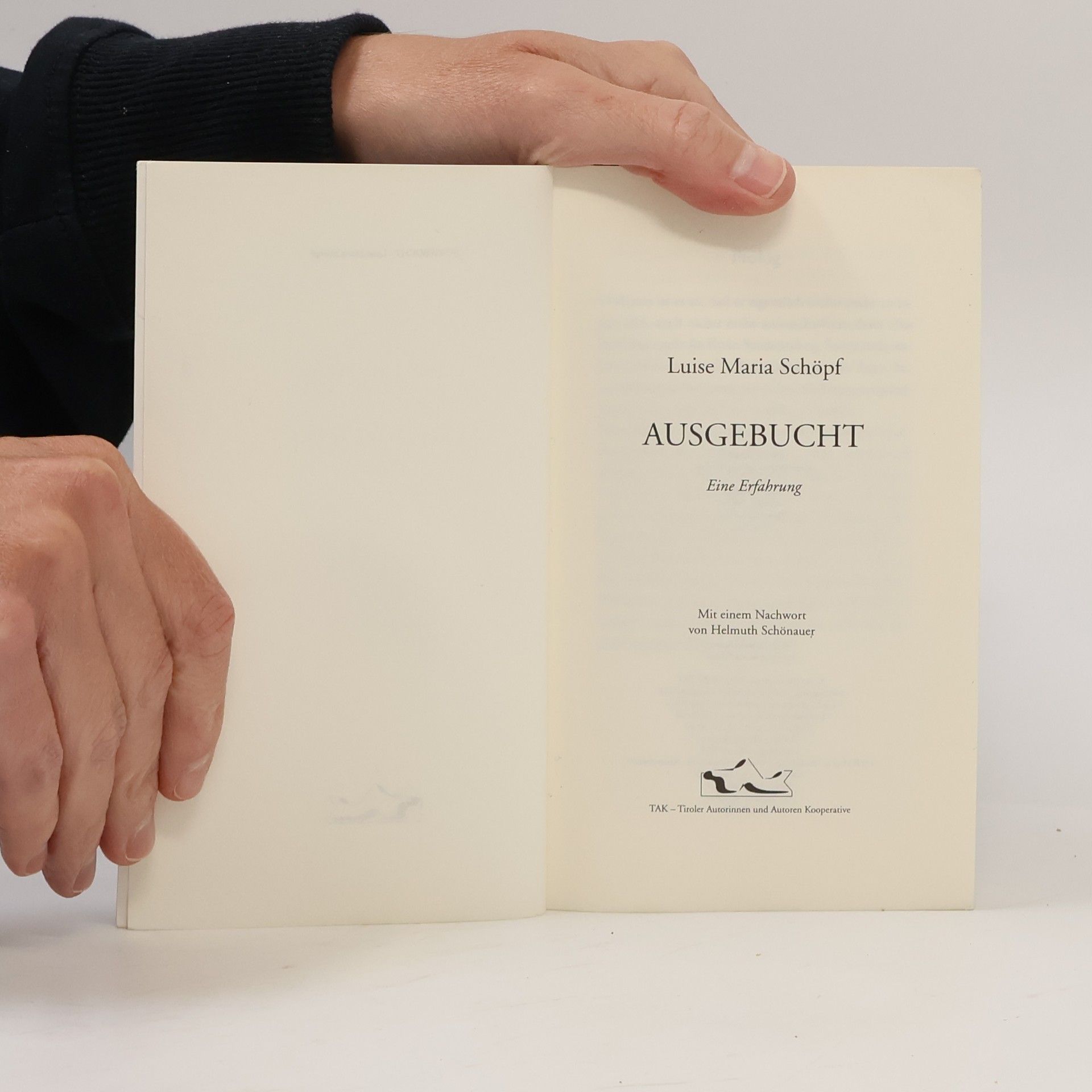 Luise Maria Schöpf  Ausgebucht