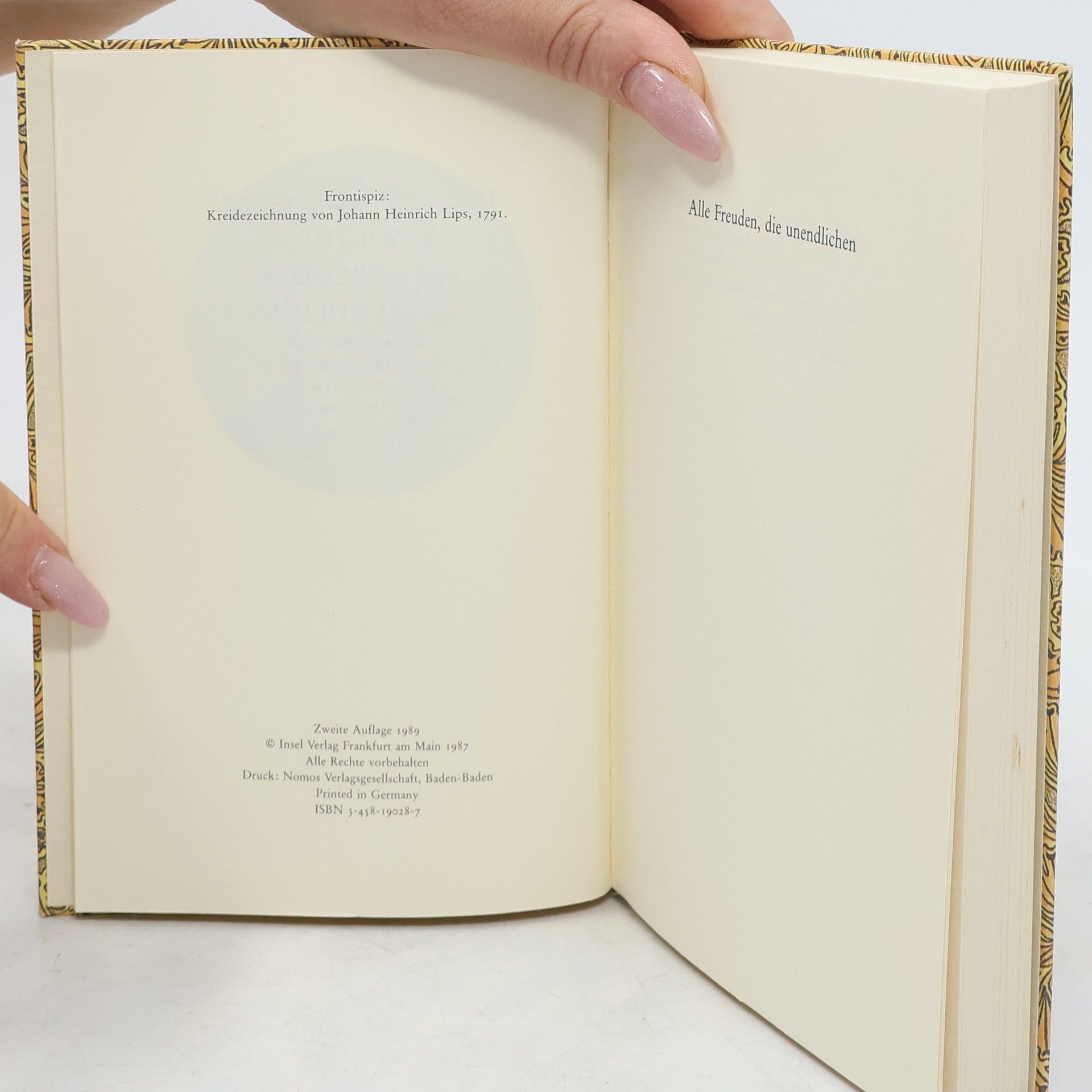 Johann Wolfgang von Goethe Alle Freuden, die unendlichen