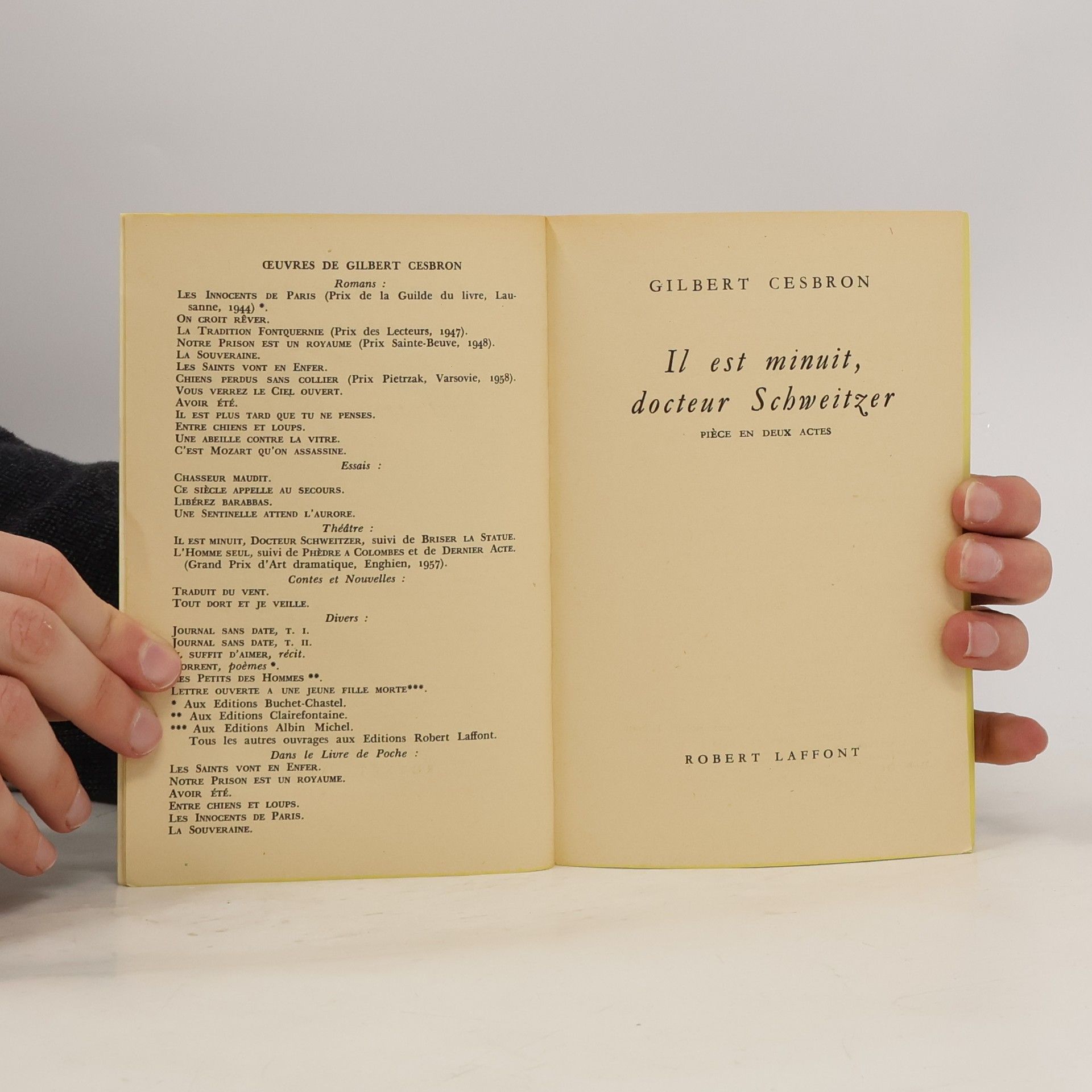Gilbert Cesborn Il est minuit, docteur Schweitzer