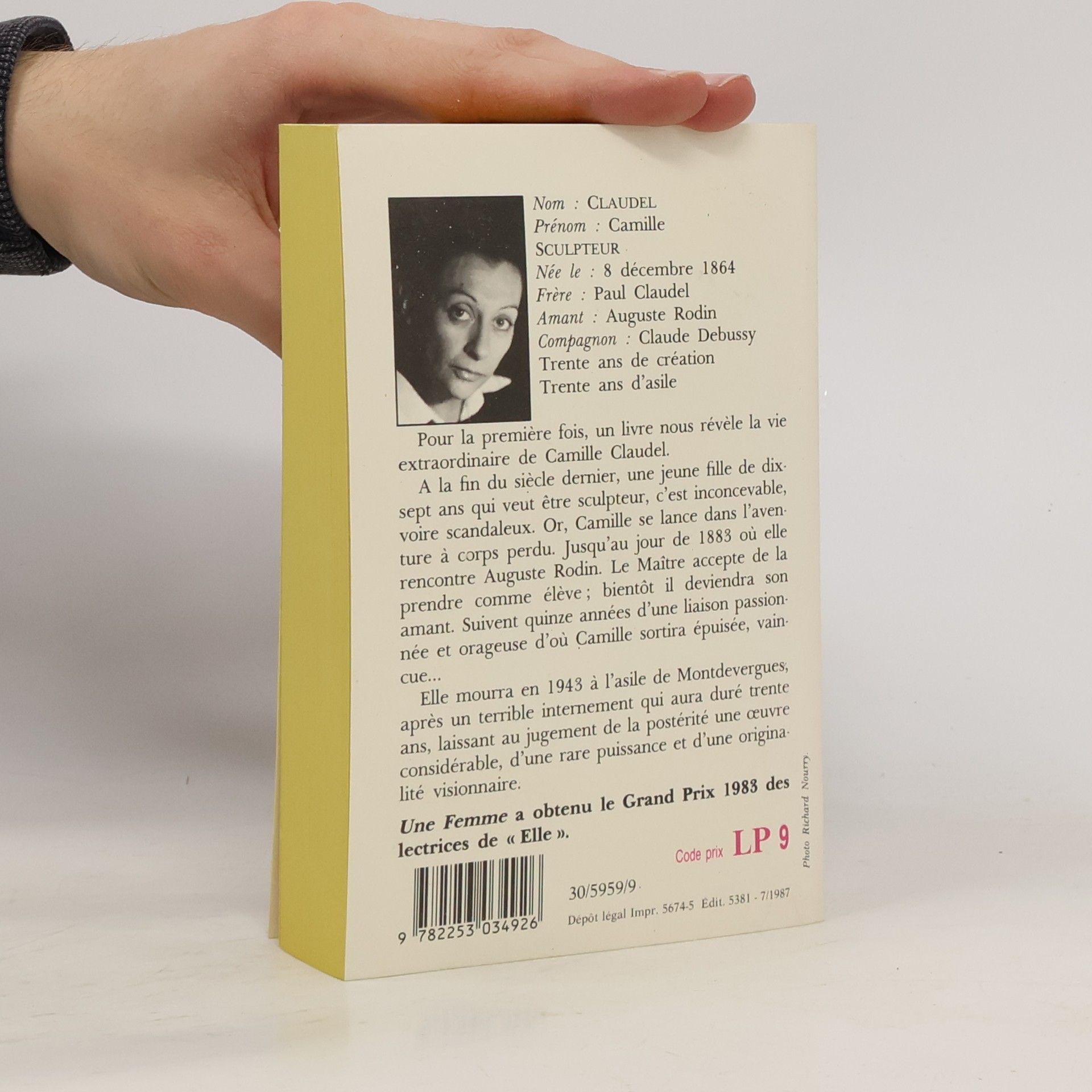 Delbee Anne Une femme (Biography of Camille Claudel)
