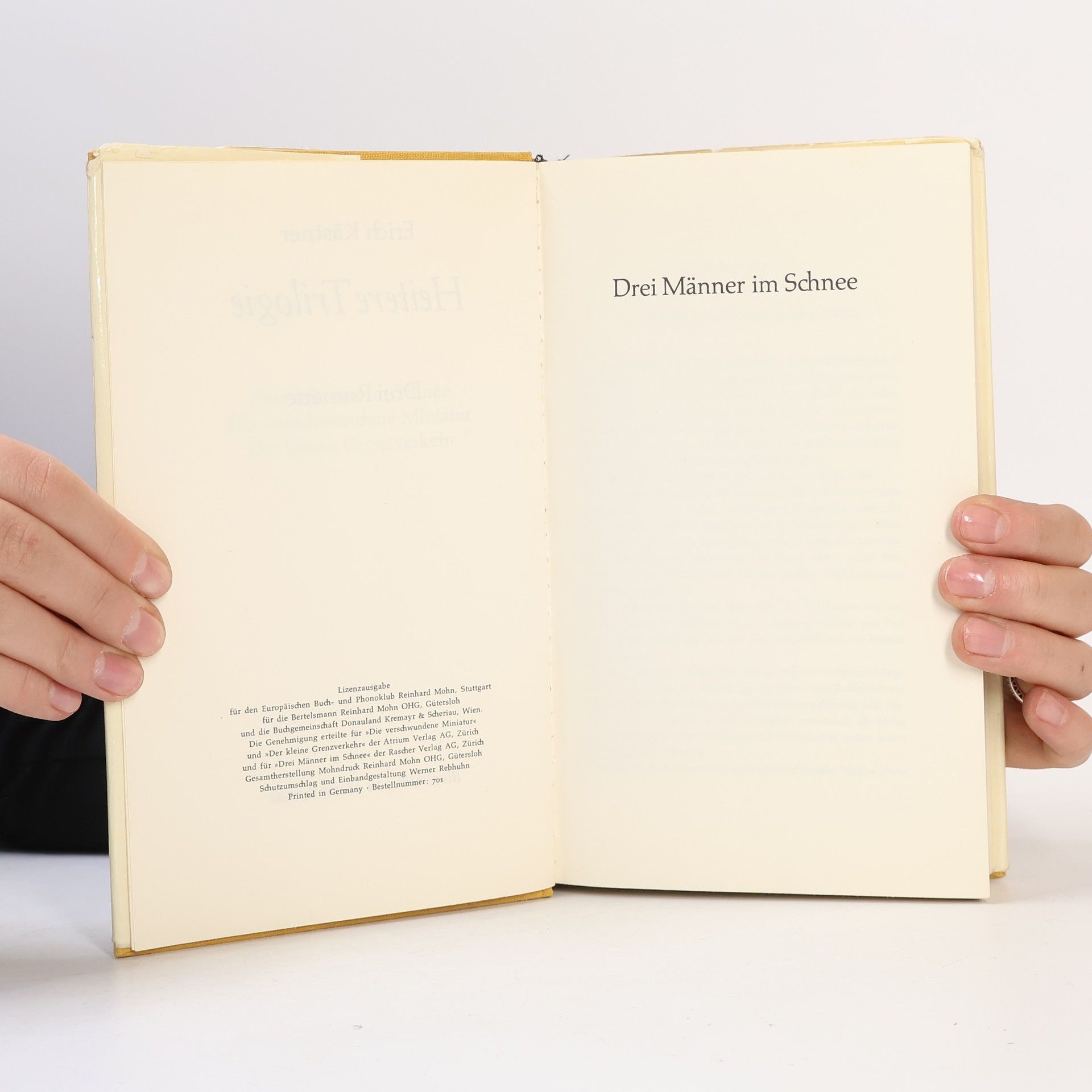 Erich Kästner Heitere Trilogie