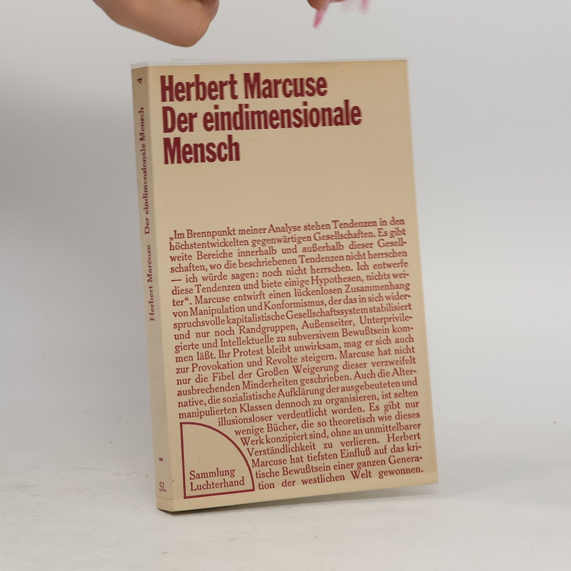 Herbert Marcuse Der eindimensionale Mensch