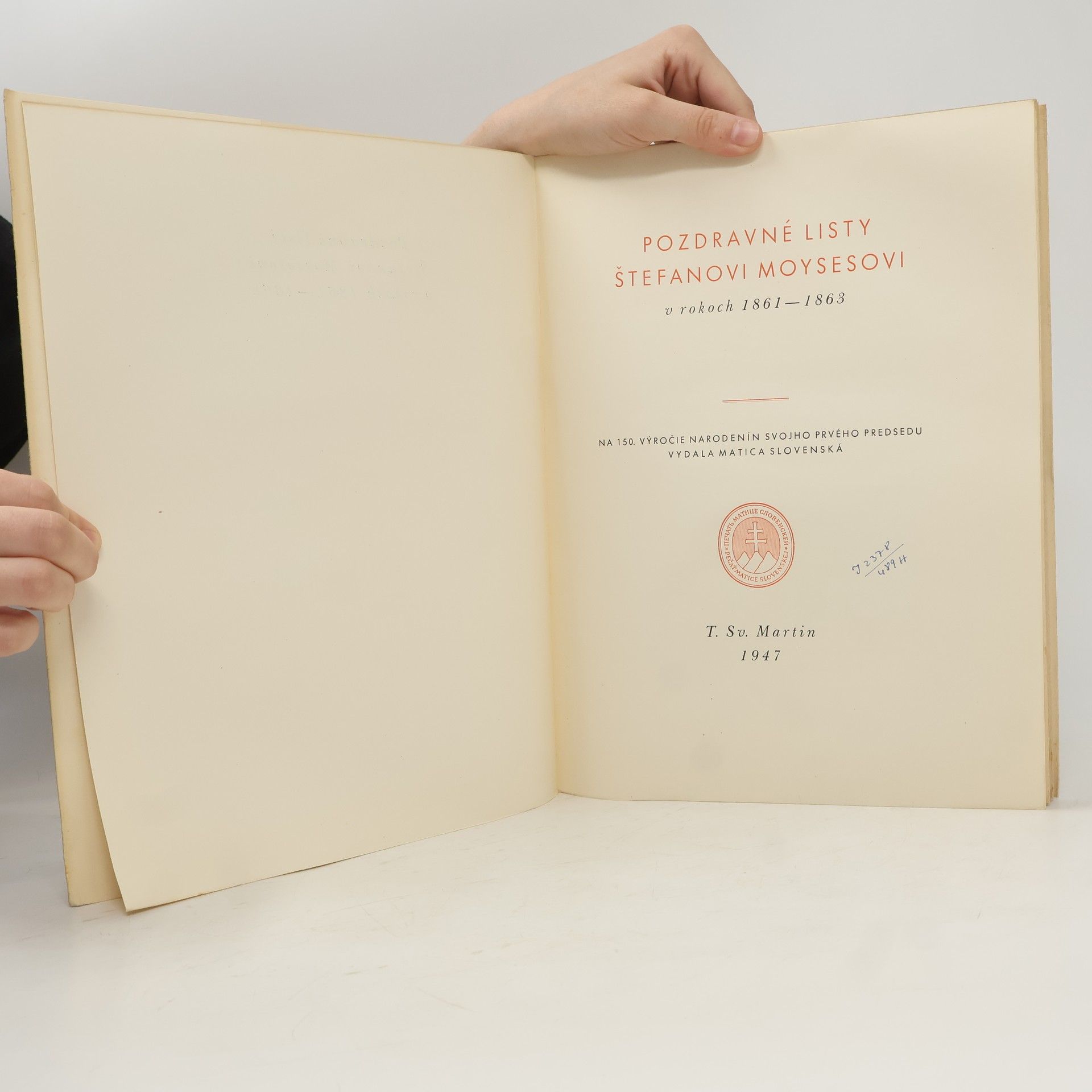 Auteurscollectief Pozdravné listy Štefanovi Moysesovi v rokoch 1861-1863