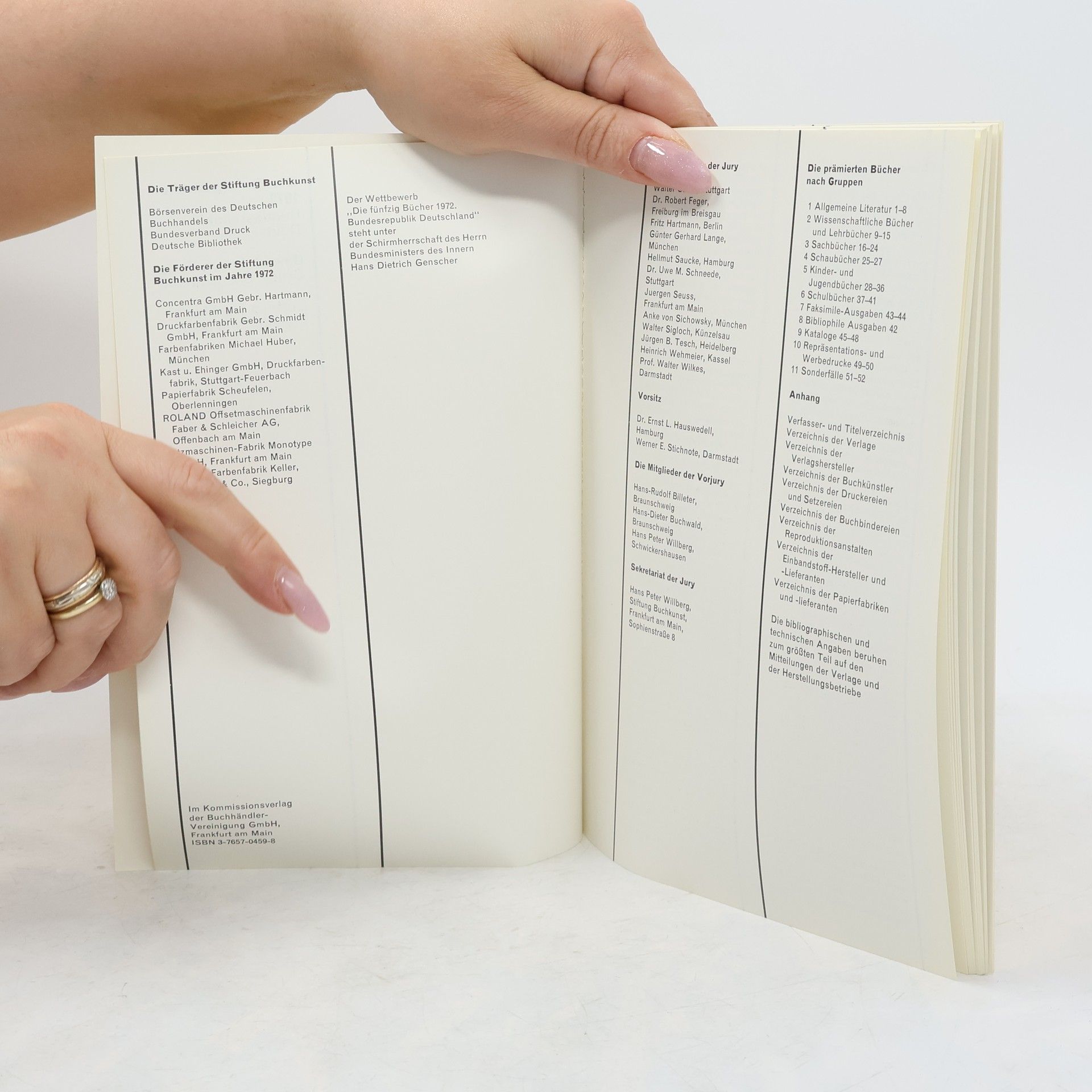 Autores varios Die fünfzig Bücher 1972