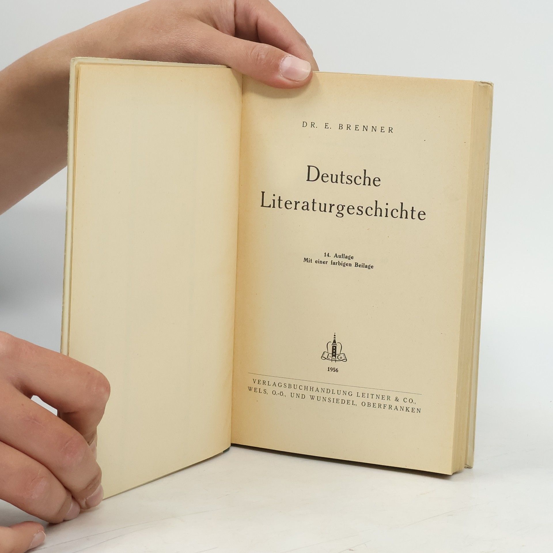 E. Brenner Deutsche Literaturgeschichte