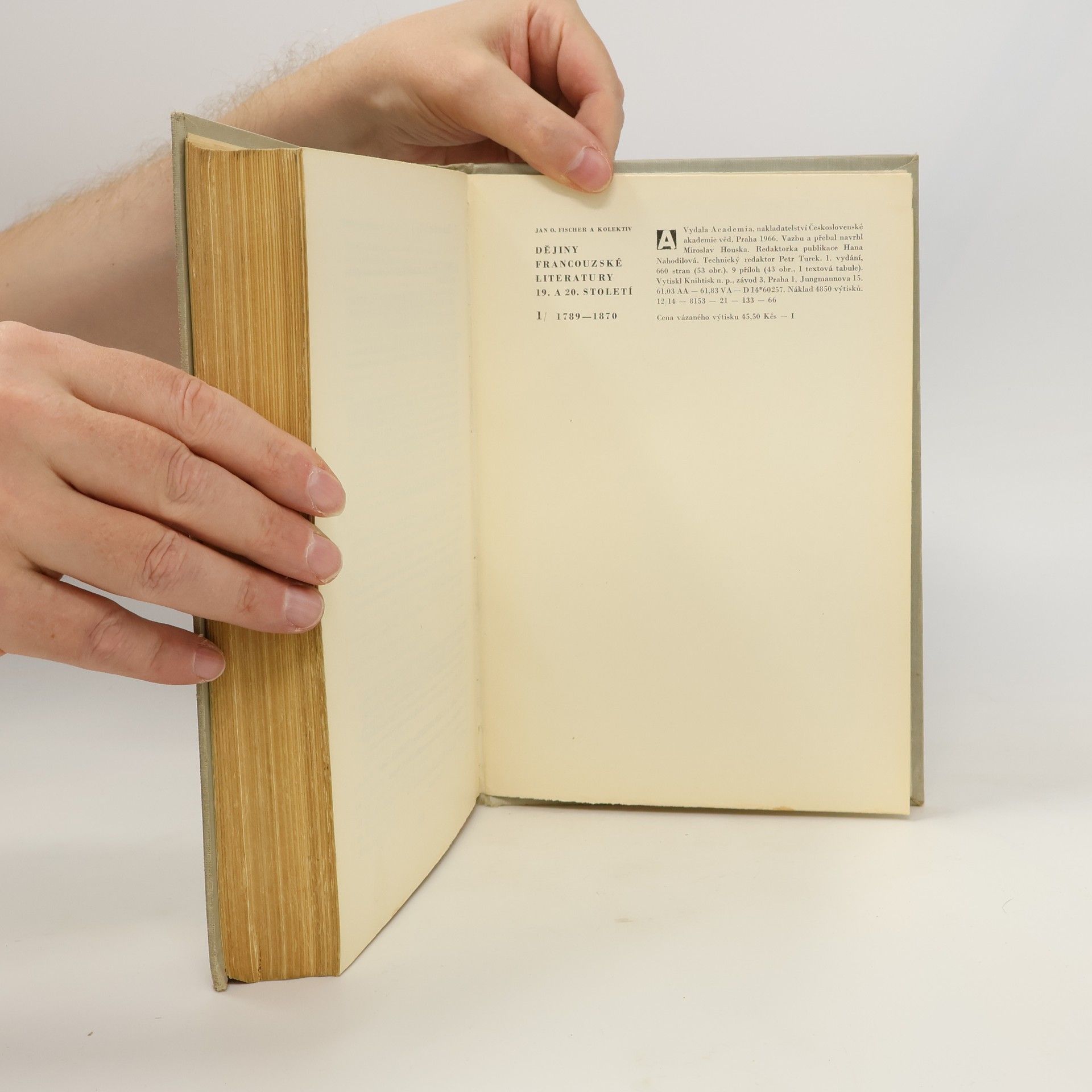 Jan Otokar Fischer Dějiny francouzské literatury 19. a 20. stol. 1