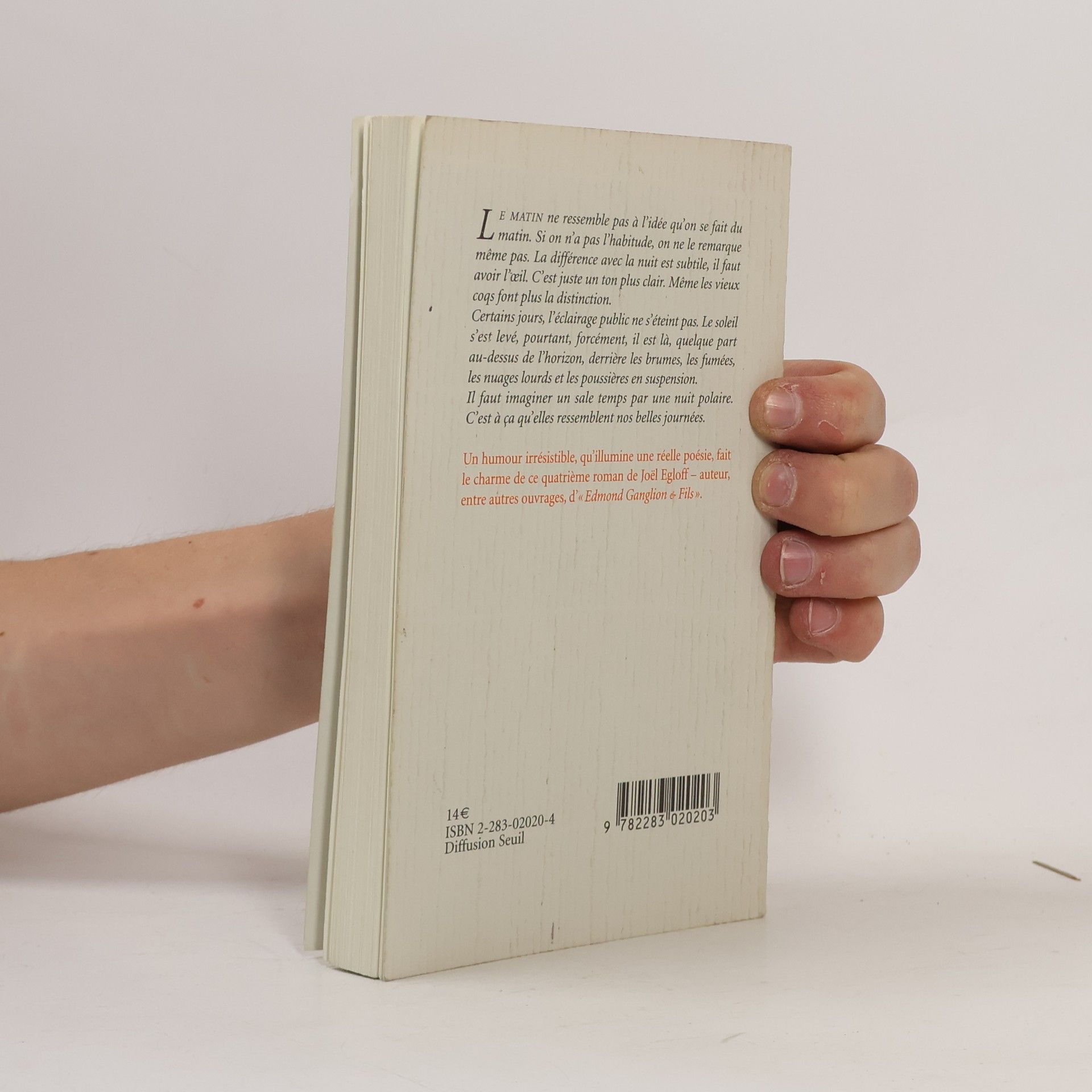 Egloff Joël L'étourdissement - Prix du Livre Inter 2005