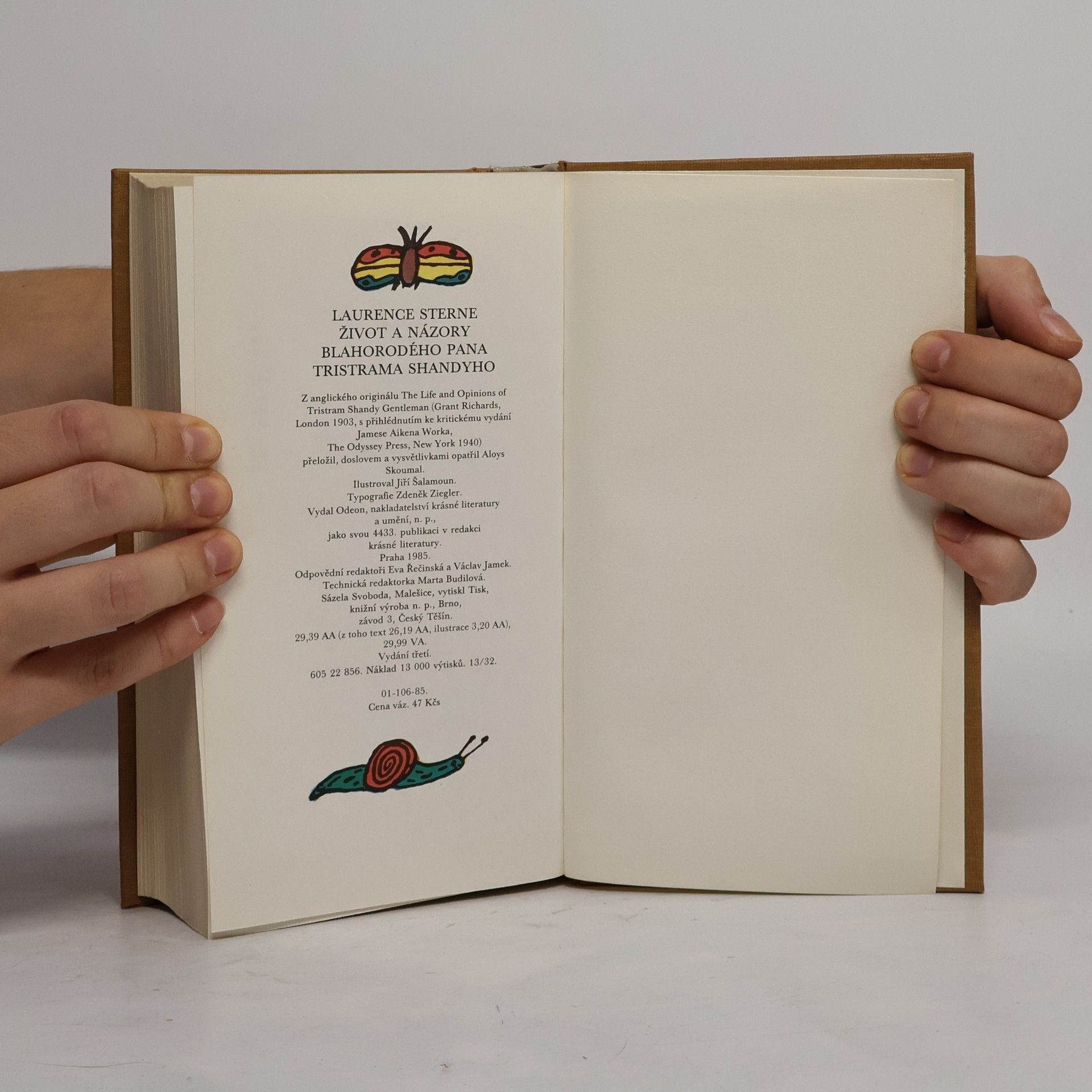 Laurence Sterne Život a názory blahorodého pana Tristrama Shandyho