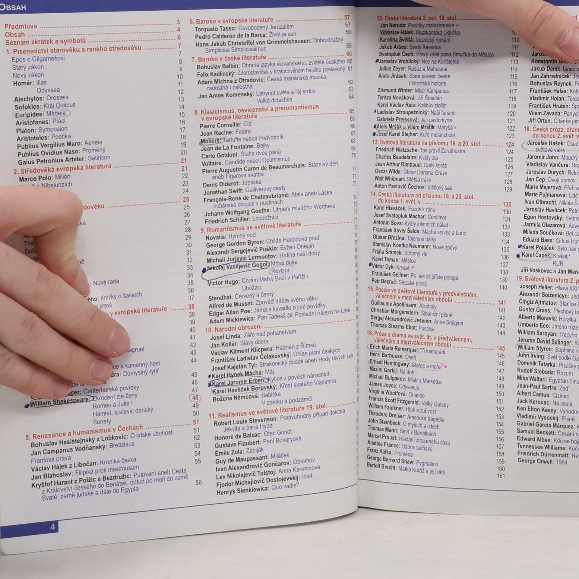 Otakar Slanař Obsahy a rozbory děl. K Literatuře - přehledu SŠ učiva