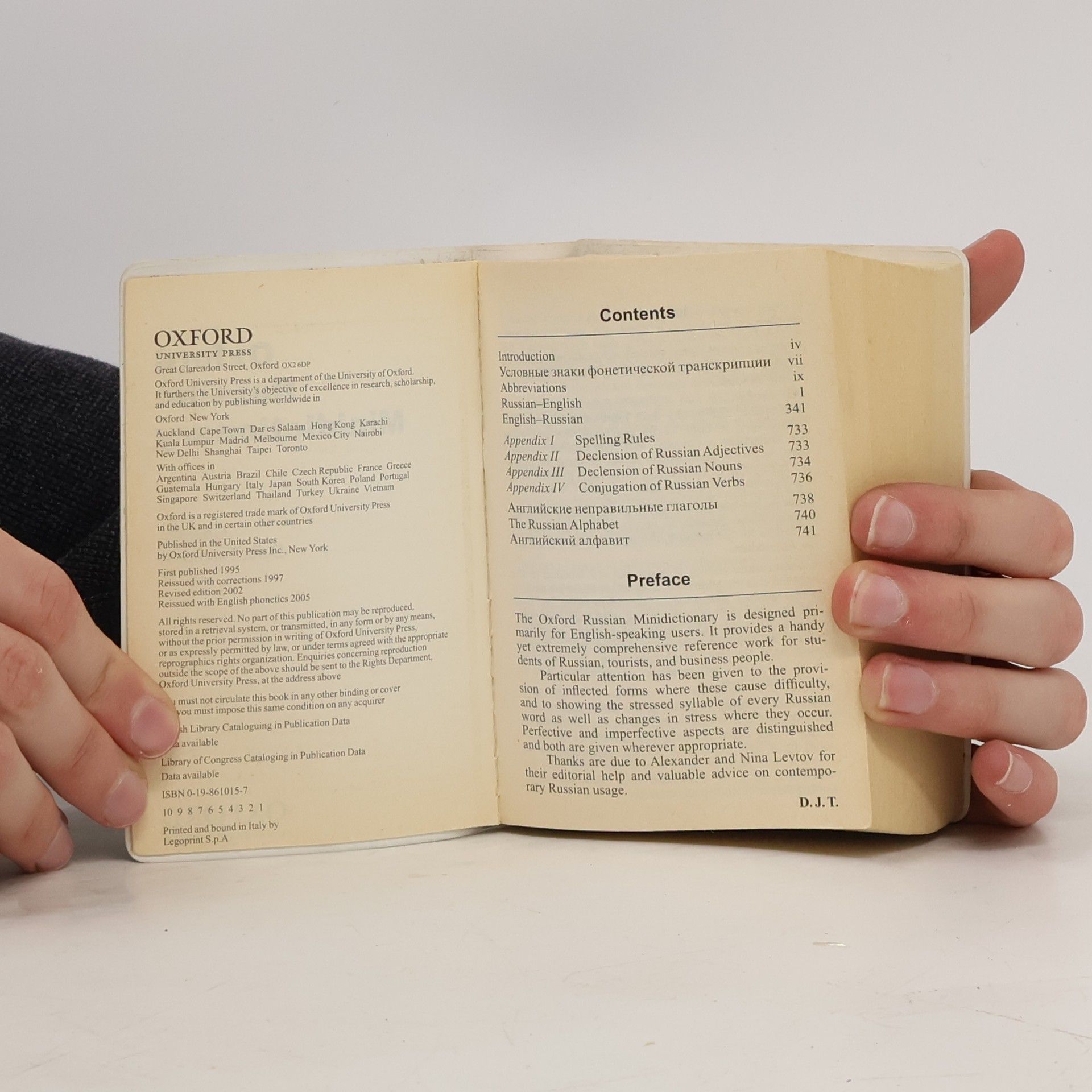 J. T. D. Rösler The Oxford Russian Minidictionary