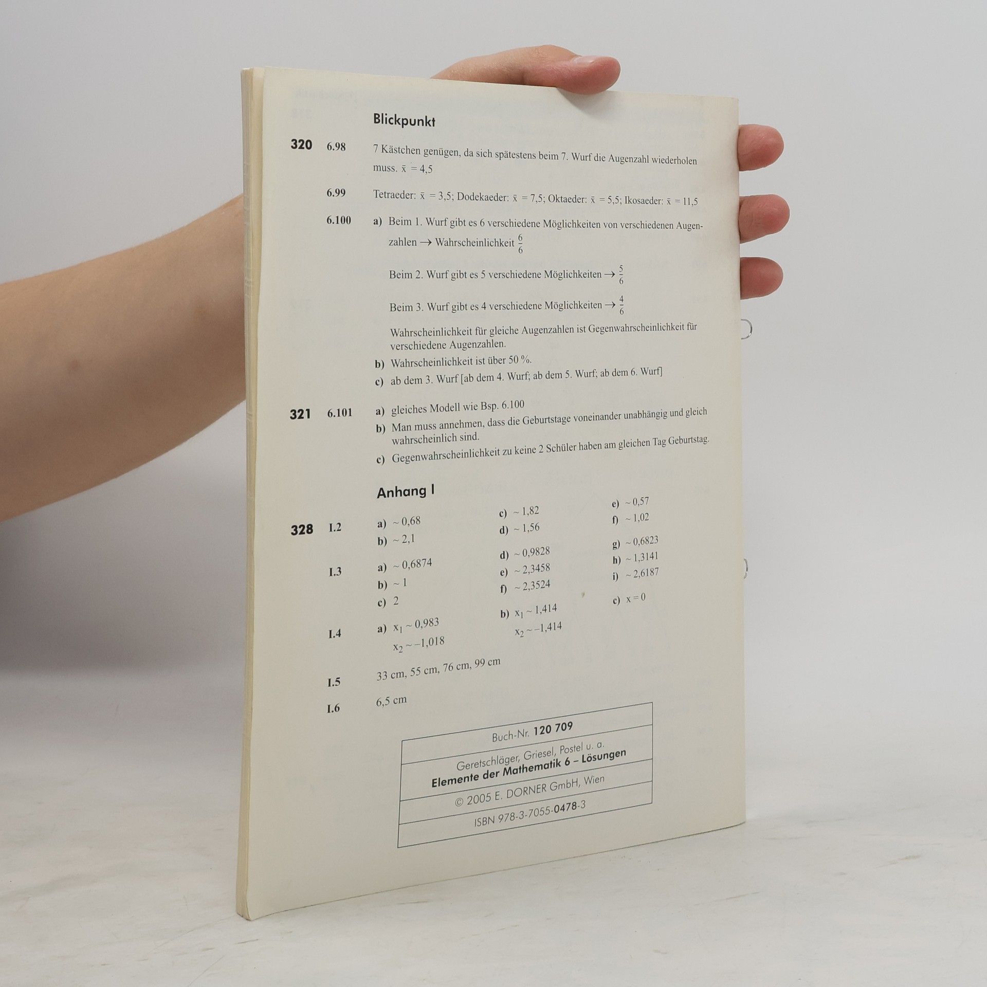Geretschläger Elemente der Mathematik 6