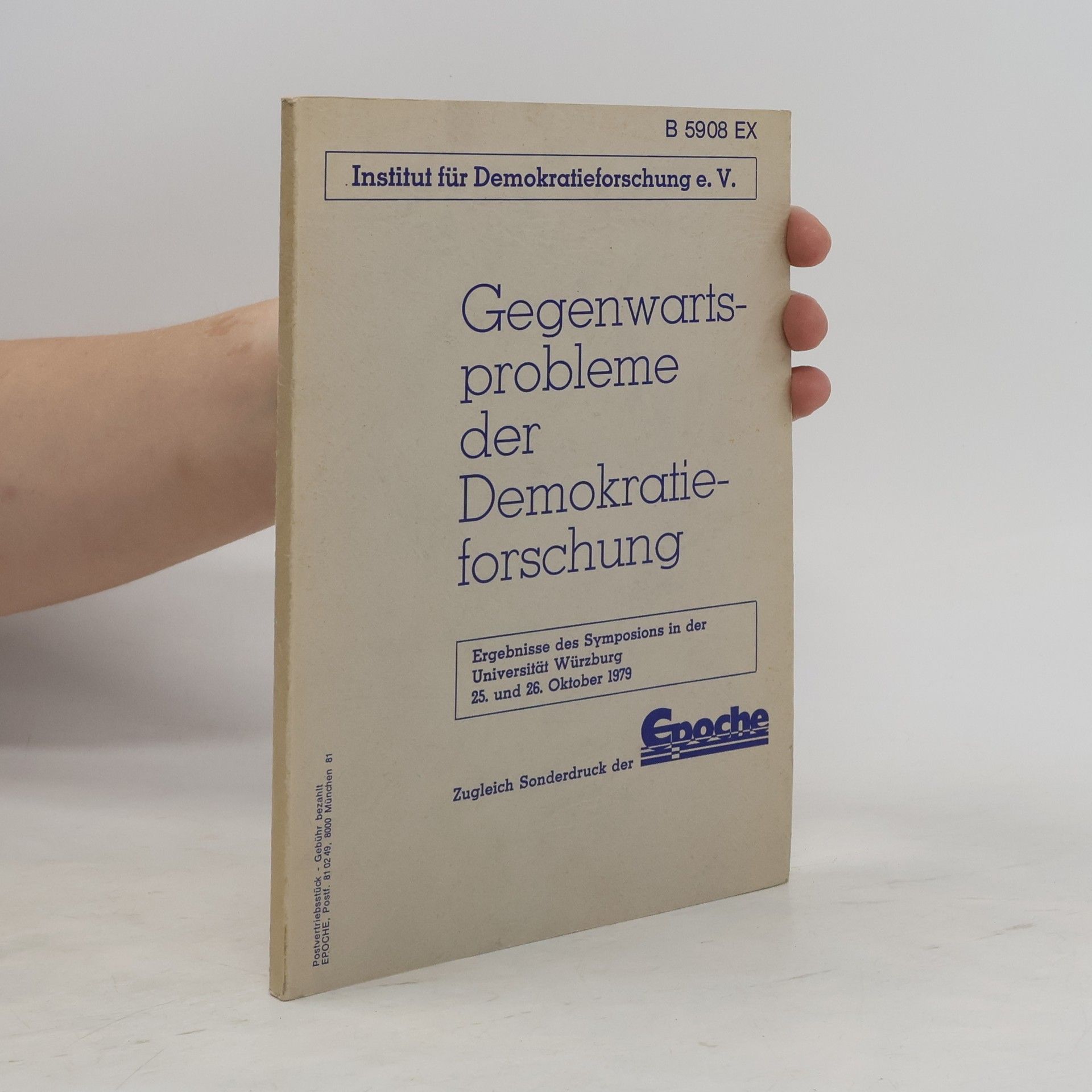 Collectif d'auteurs Gegenwartsprobleme der Demokratieforschung