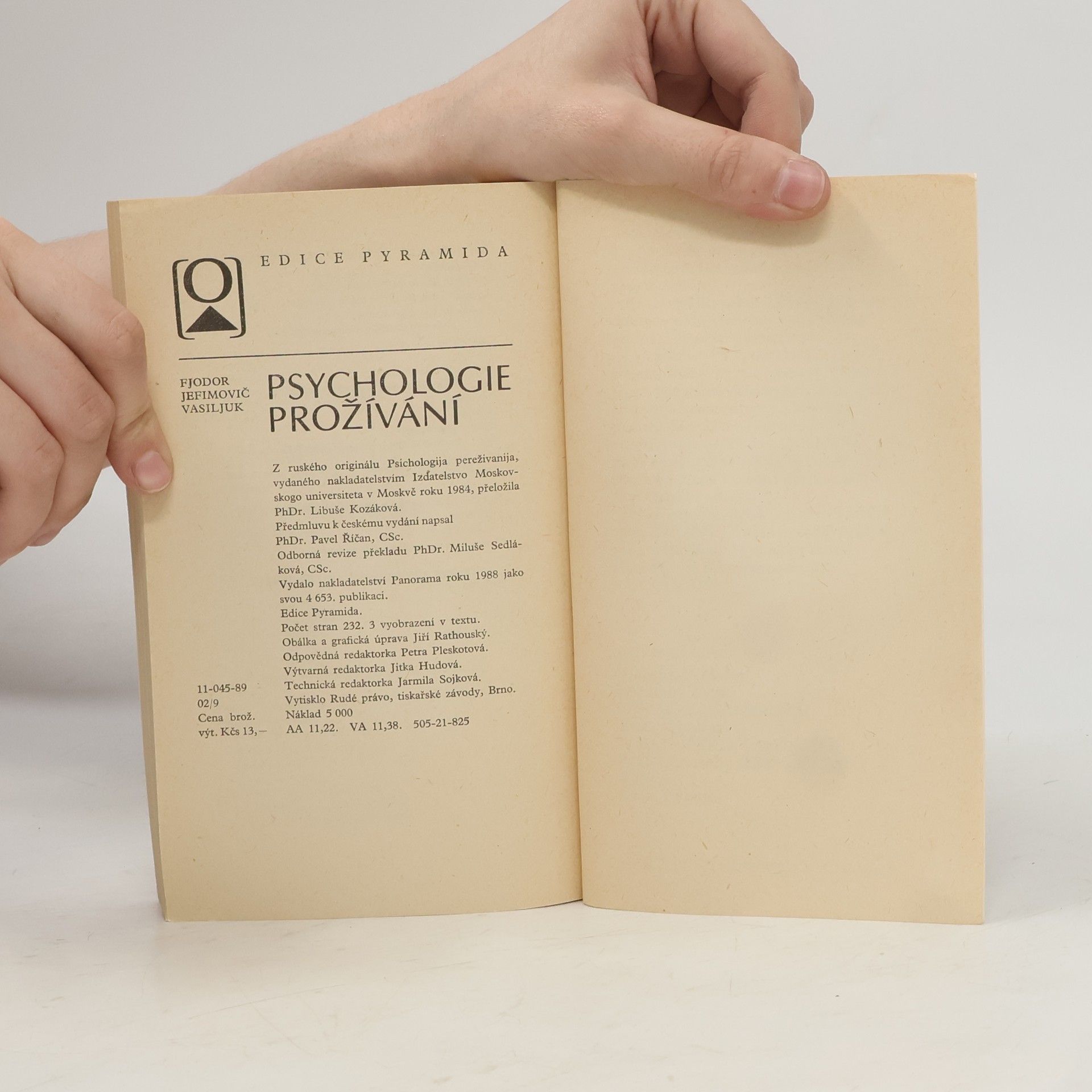 Pavel Říčan Psychologie prožívání