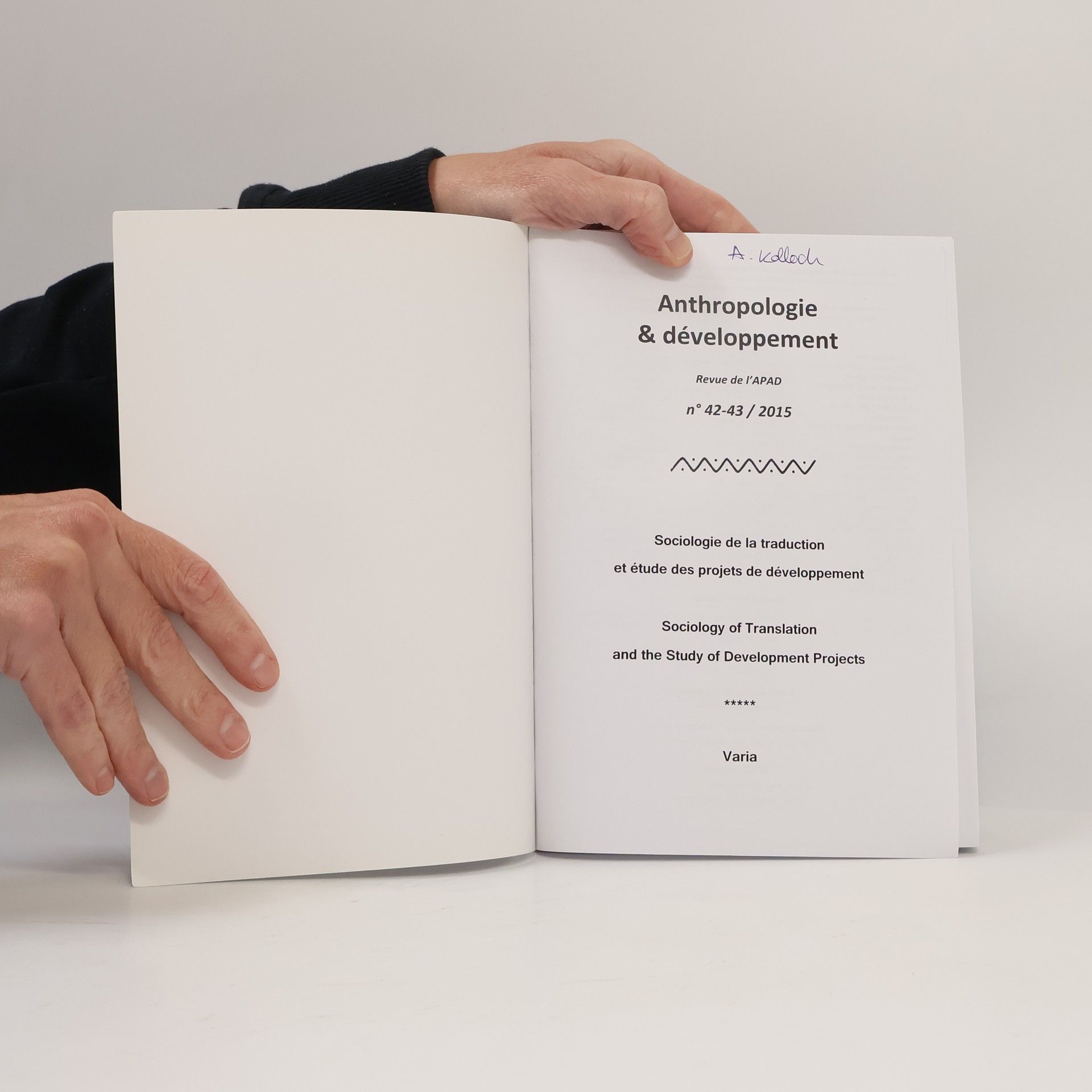 A. Kalloch Anthropologie & développement 42-43