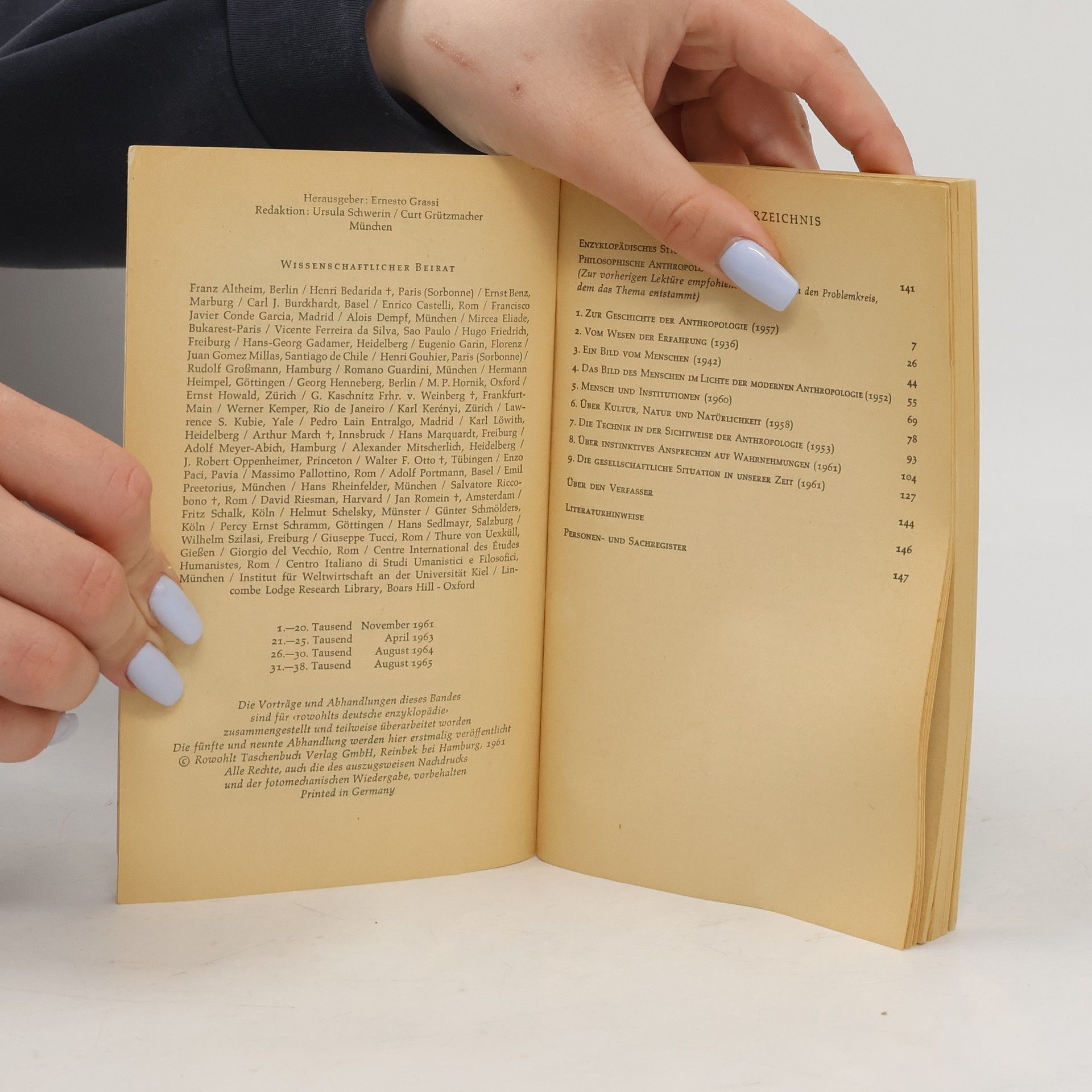Arnold Gehlen Anthropologische Forschung