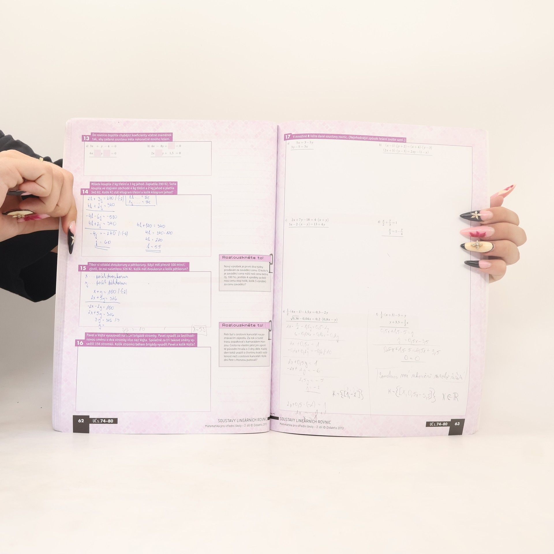 Michaela Cizlerová Matematika pro střední školy. 2. díl, Výrazy, rovnice a nerovnice. Pracovní sešit