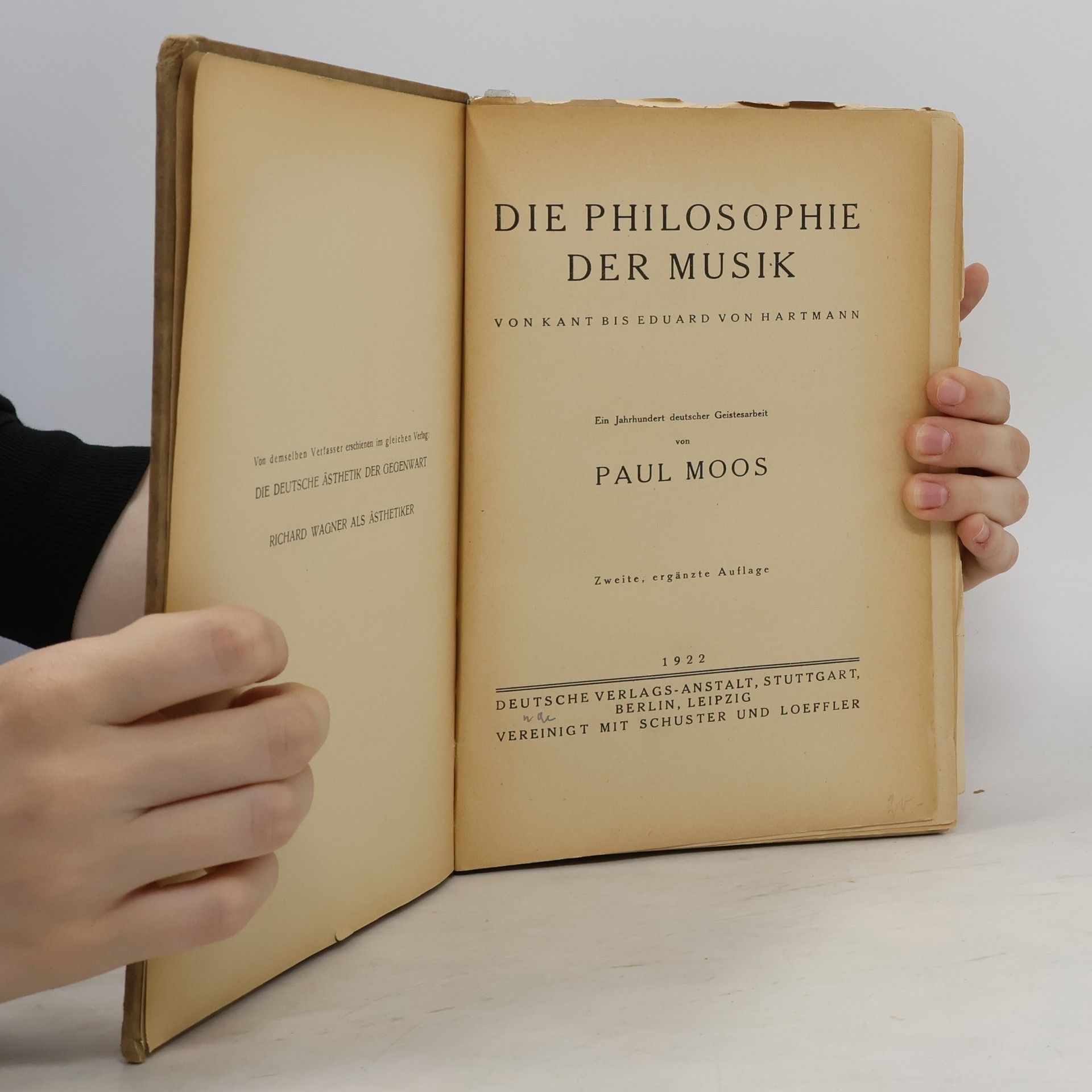 Paul Moos Die Philosophie der Musik