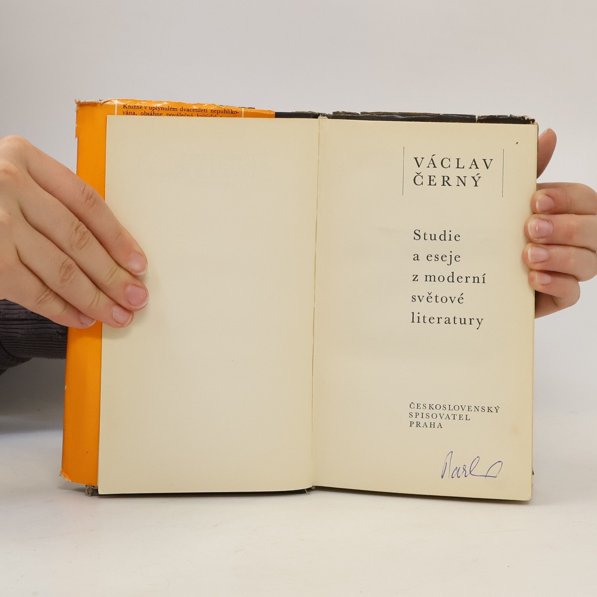 Václav Černý Studie a eseje z moderní světové literatury