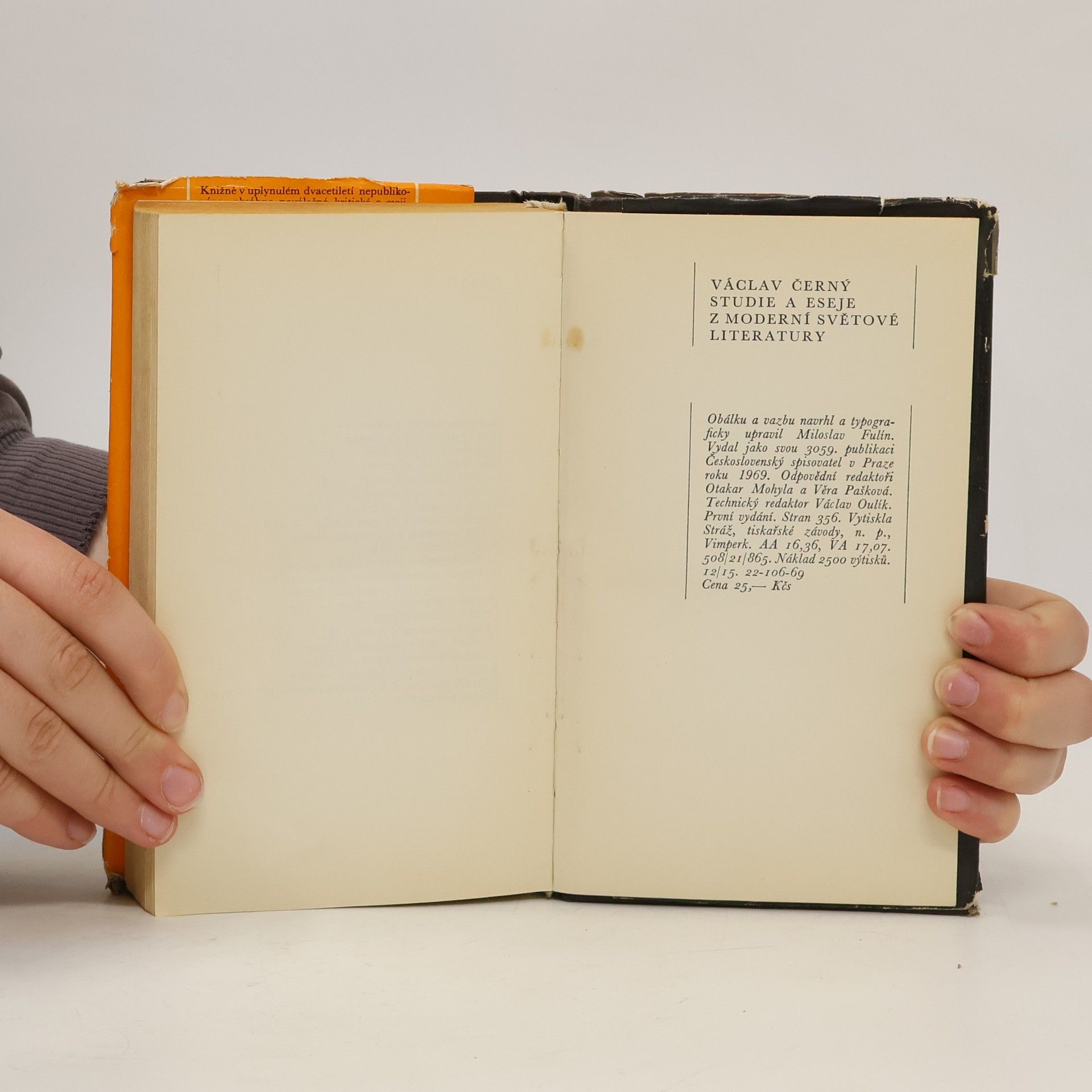 Václav Černý Studie a eseje z moderní světové literatury
