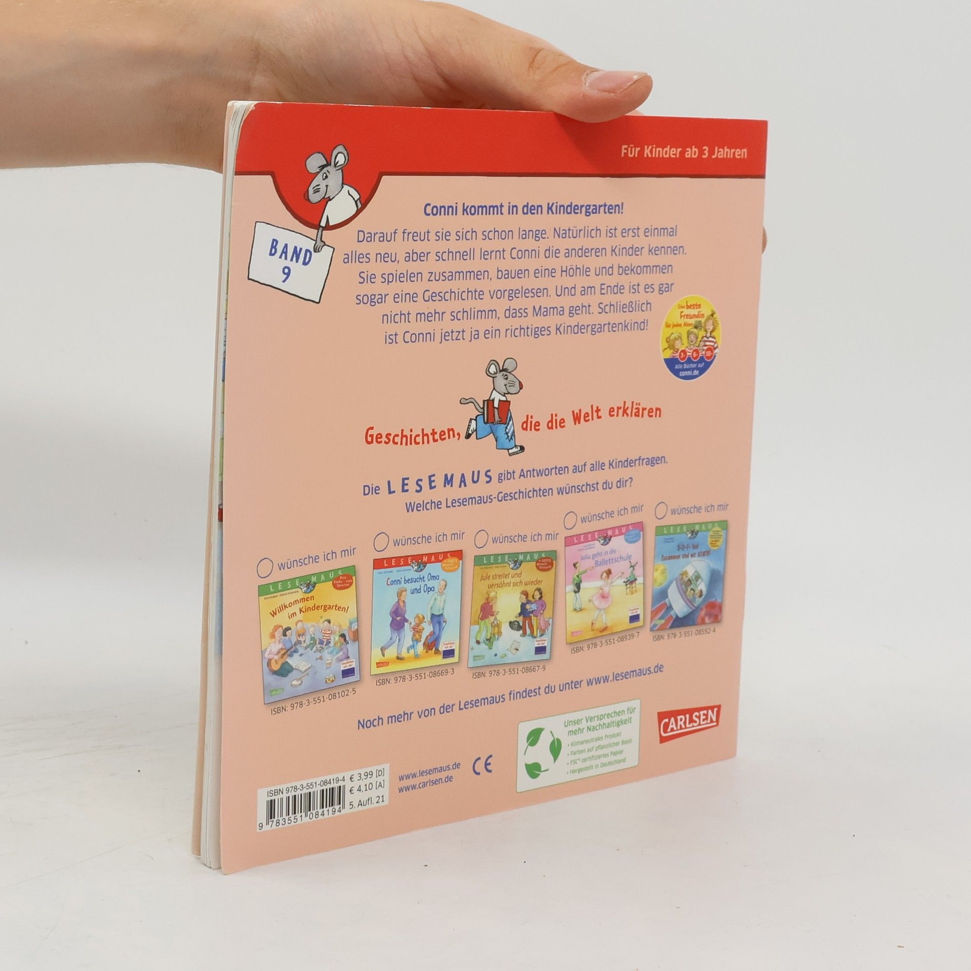 Liane Schneider LESEMAUS 9: Conni kommt in den Kindergarten (Neuausgabe)