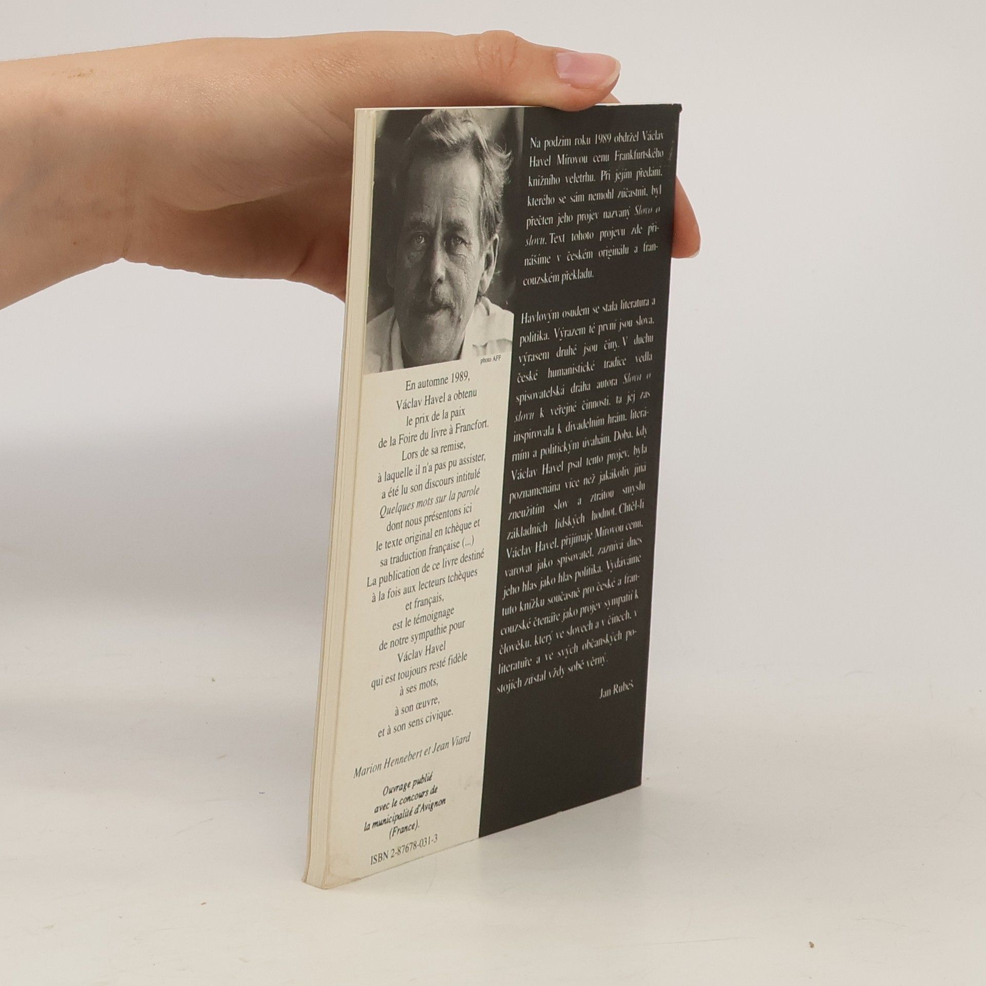 Václav Havel Slovo o slovu = Quelques mots sur la parole