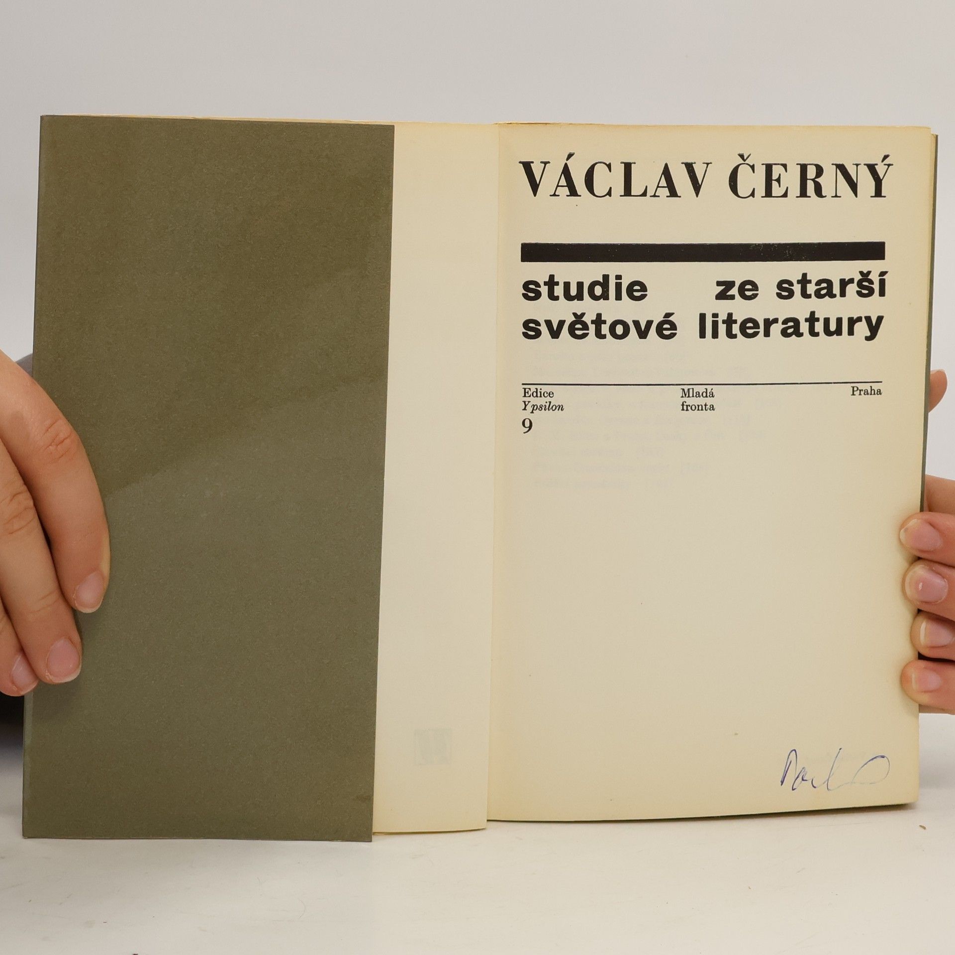 Václav Černý Studie ze starší světové literatury