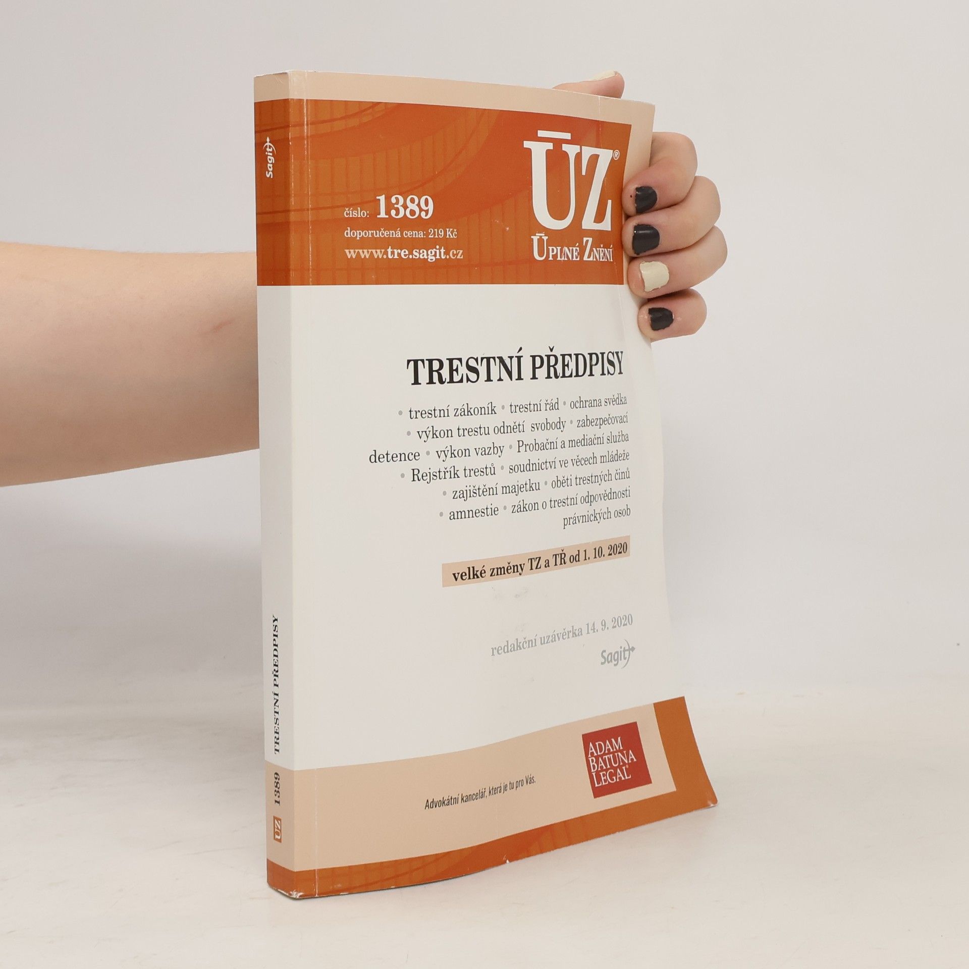 Autorenkollektiv Trestní předpisy [ÚZ 2020 č. 1389]
