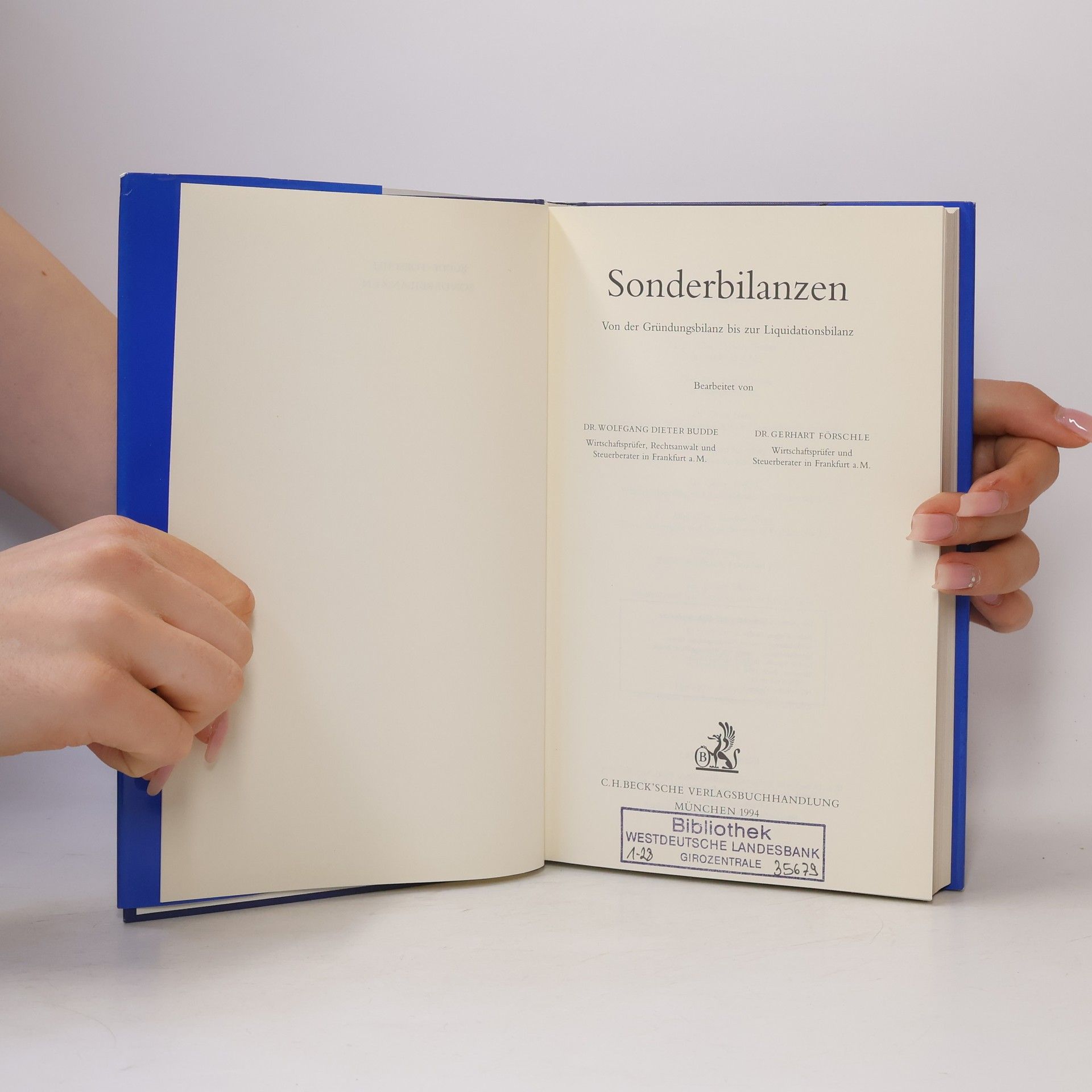 Wolfgang Dieter Budde Sonderbilanzen