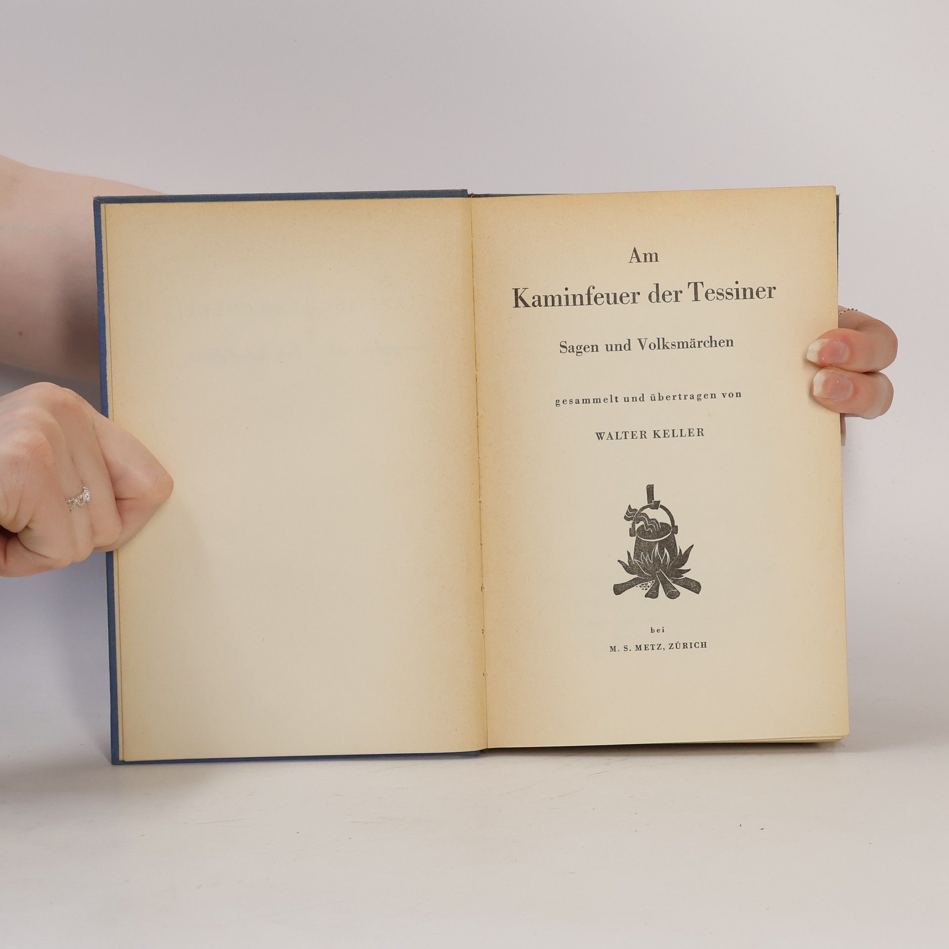 Walter Keller Am Kaminfeuer der Tessiner