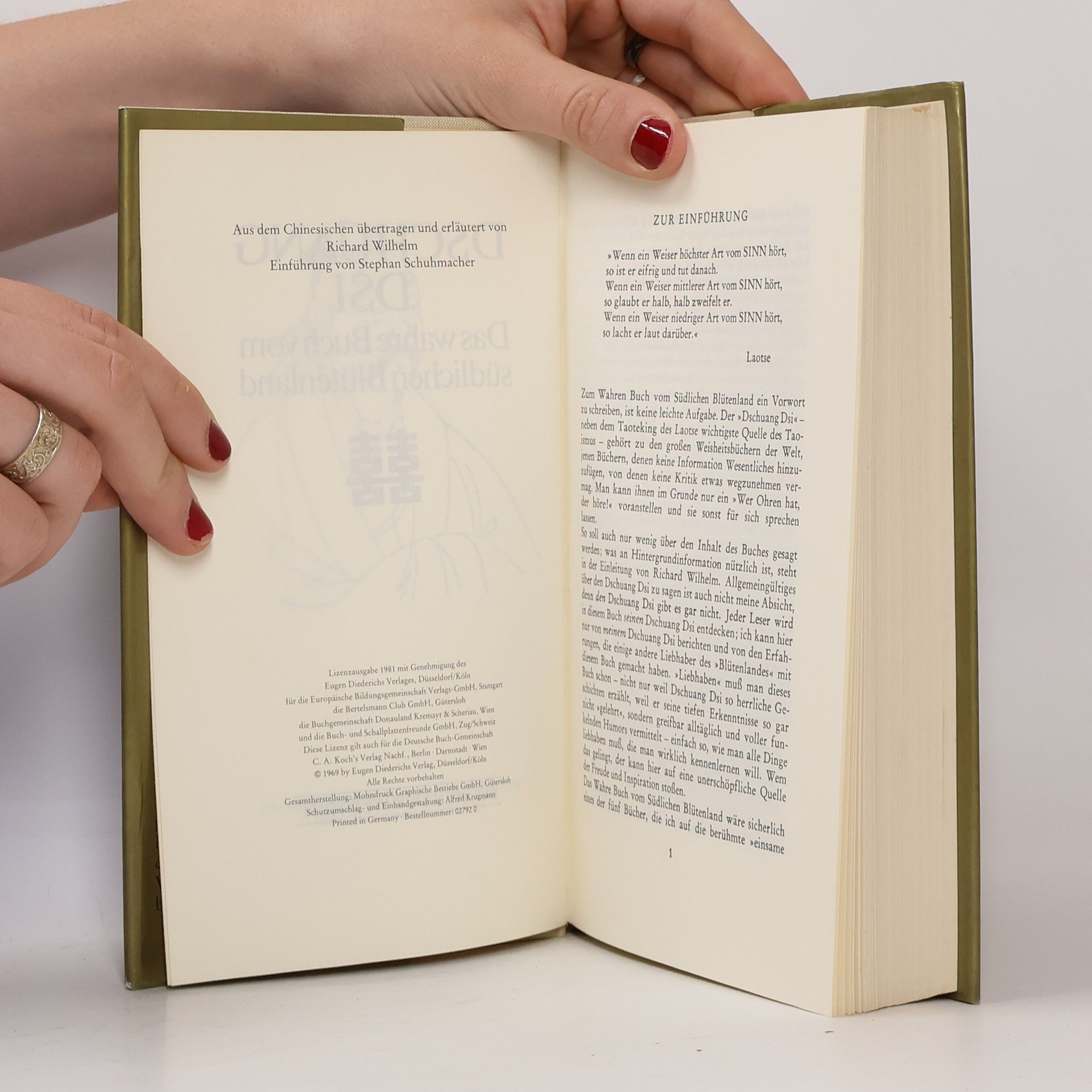 Dschuang Dsi Das wahre Buch vom südlichen Blütenland