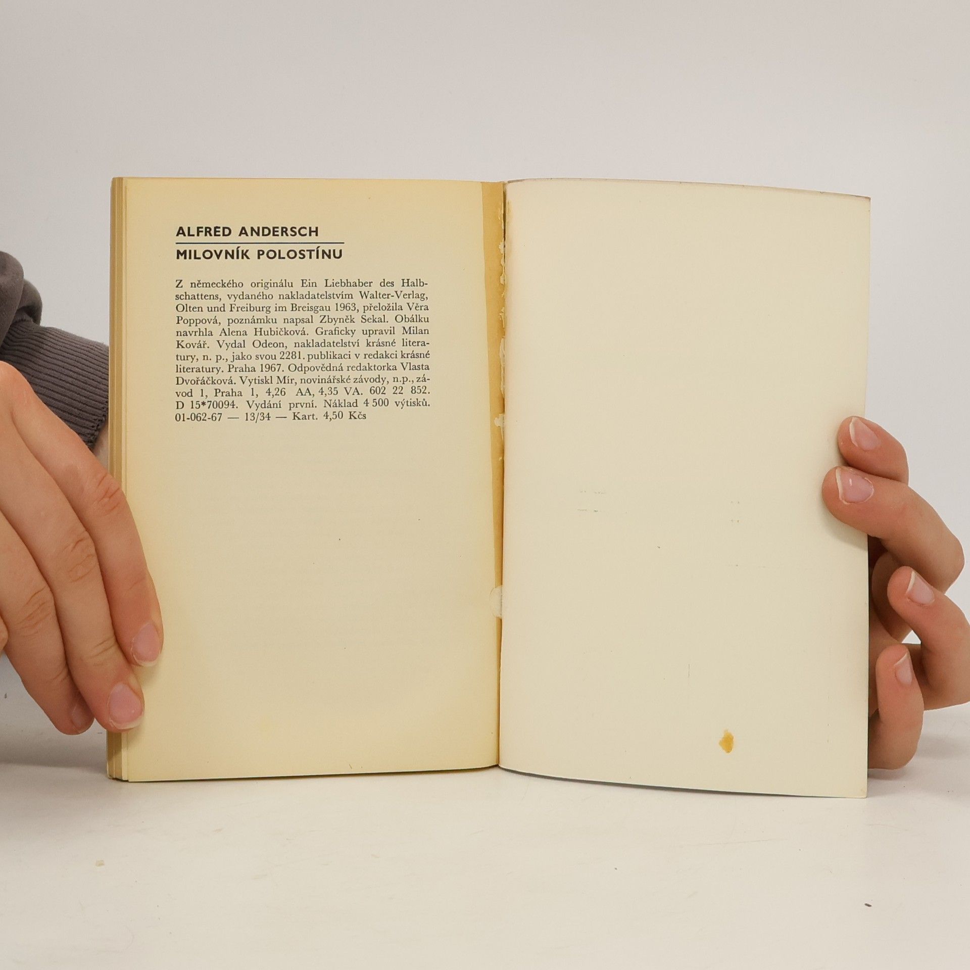 Alfred Andersch Milovník polostínu