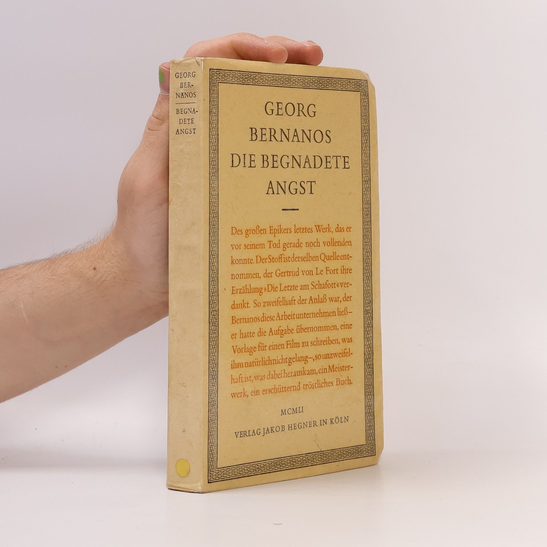 Georges Bernanos Die begnadete Angst