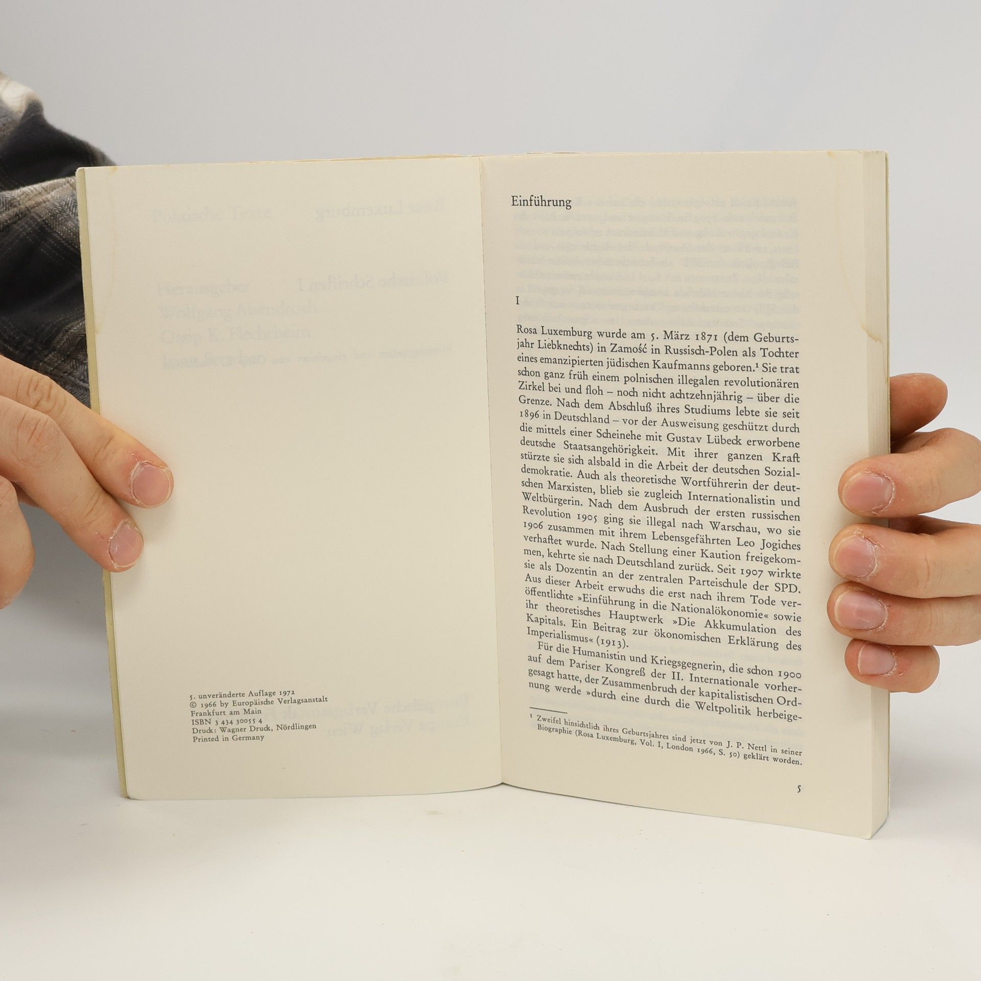 Rosa Luxemburg Politische Schriften I