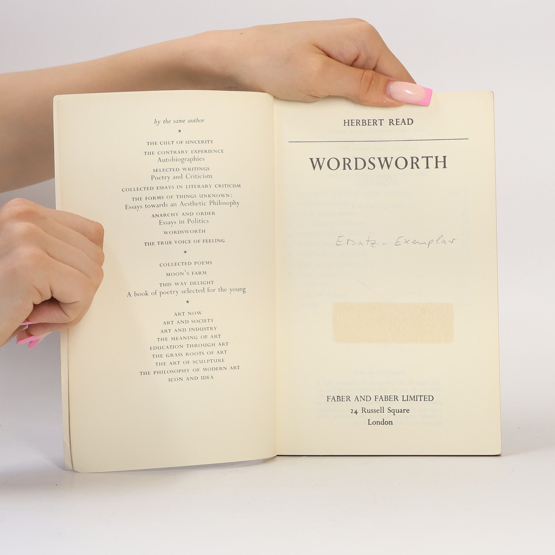 Herbert Read Wordsworth